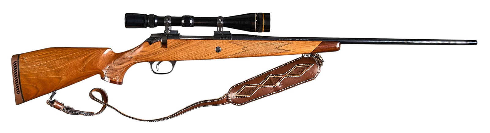 Klienguenther K15 7mmRem Mag Bolt Action Rifle W/ Leupold Scope: SN: 848721Manufacturer: Voere Voehrenbach-Germany / Kleinguenther, Seguin, TexasModel: K15Caliber: 7mm Rem MagBarrel length: 26 in.OAL: 47 in.Condition: Very Good; wood stock has light wear/handling m