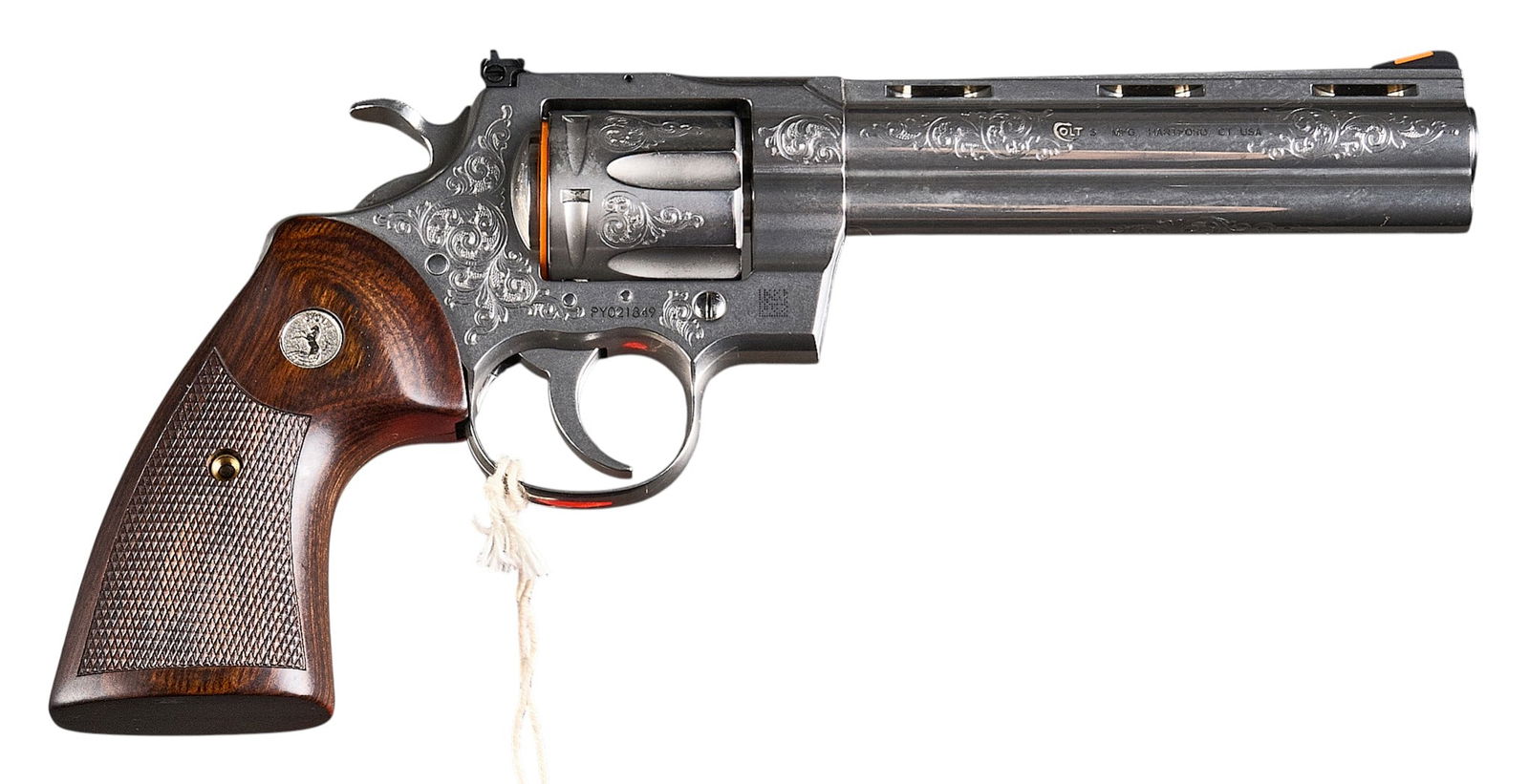 NIB Class "B" Factory Engraved Colt Python 357 Magnum Revolver (1 of 9)