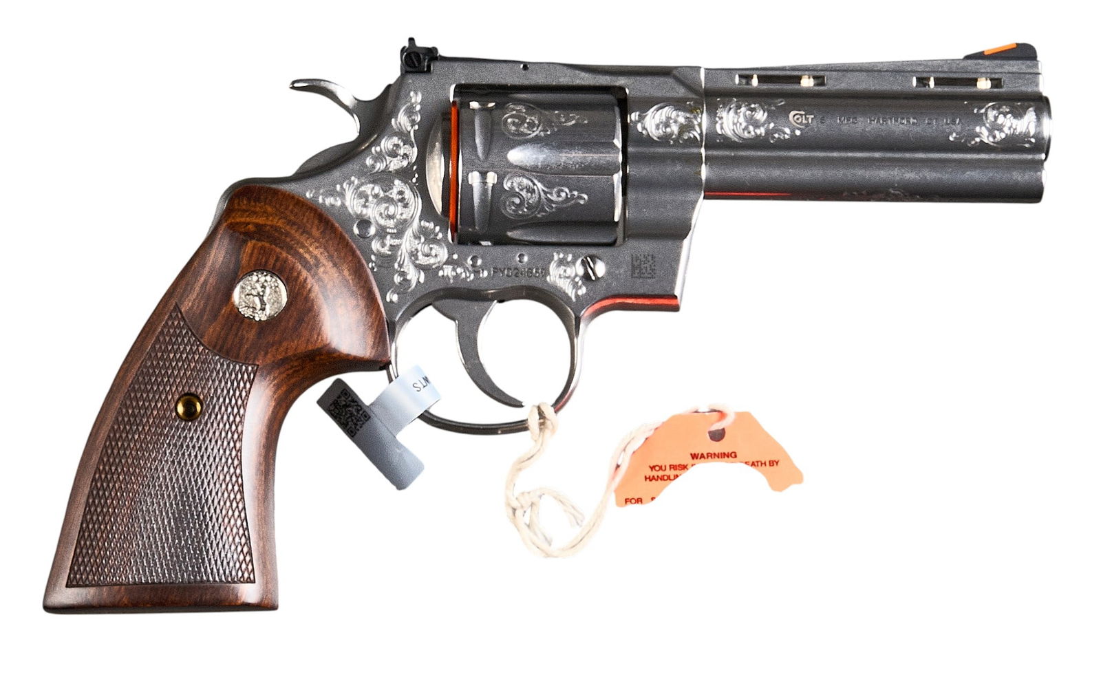 NIB Class "B" Factory Engraved Colt Python 357 Magnum Revolver (1 of 6)