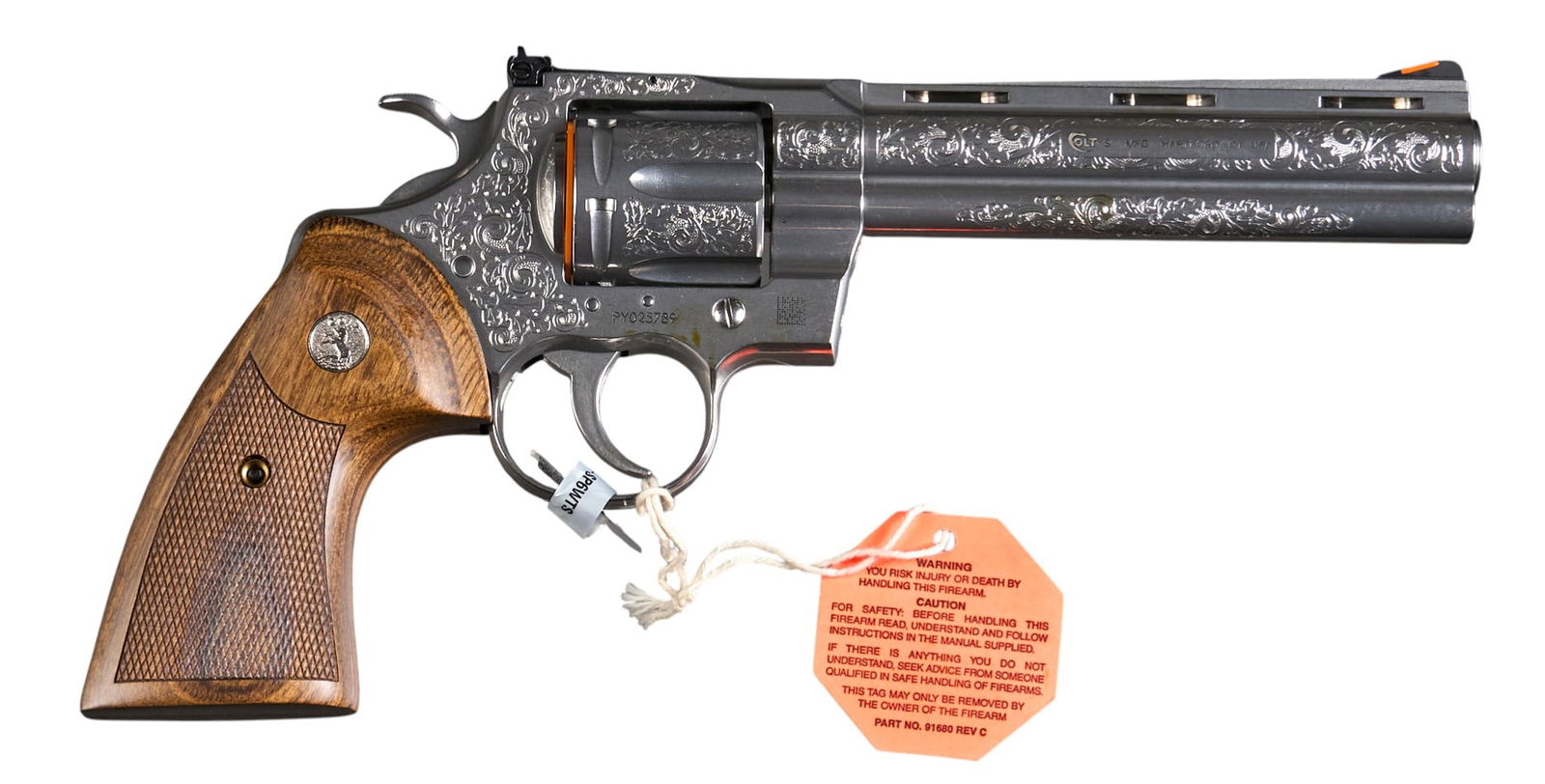 NIB Class "C" Factory Engraved Colt Python 357 Magnum Revolver (1 of 6)