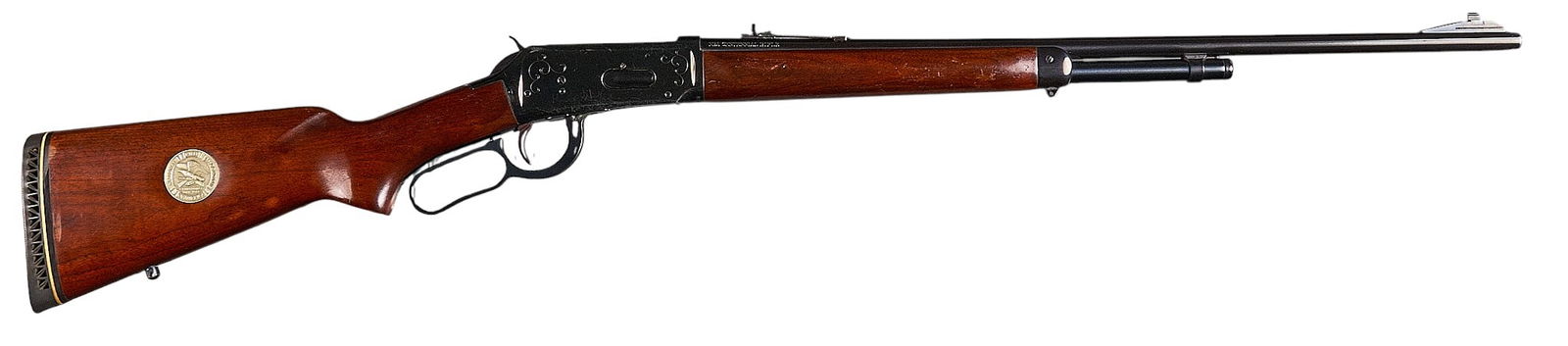 Winchester 1894 NRA Centennial 30-30 Lever Action Rifle: Serial: NRA9311Manufacturer: Winchester (c. 1971)Model: 1894 NRA CentennialCaliber: 30-30 WinBarrel Length: 24 in.OAL: 42.75 in.Condition: Good; wood stock & forend have light wear & handling
