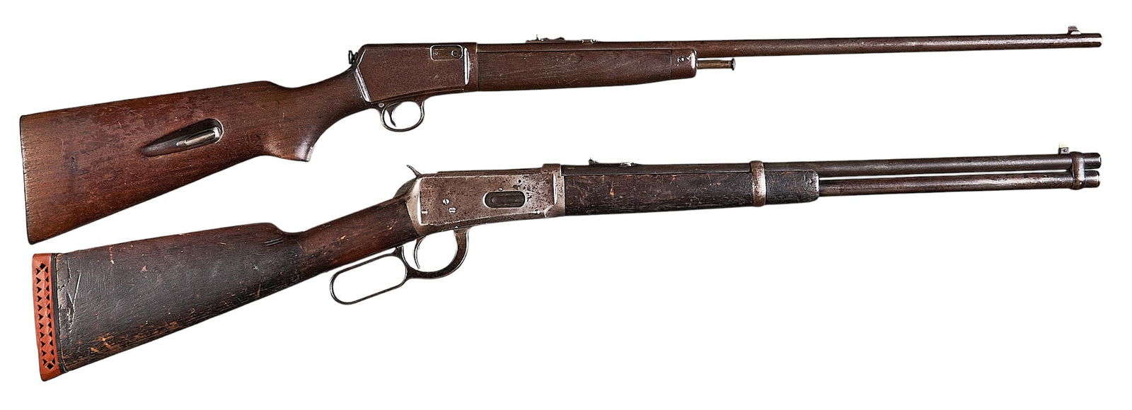 (Pair) Winchester 1894 SRC and Winchester Model 63 Rifles: Serial: (1) 324111; (2) 123790Manufacturer: Winchester Repeating Arms [(1) c. 1905; (2) c. 1954]Model: (1) 1894 SRC; (2) 63Caliber: (1) 30-30 Win; (2) 22 LRBarrel Length: (1) 20 in.; (2) 23 in.OAL: (1