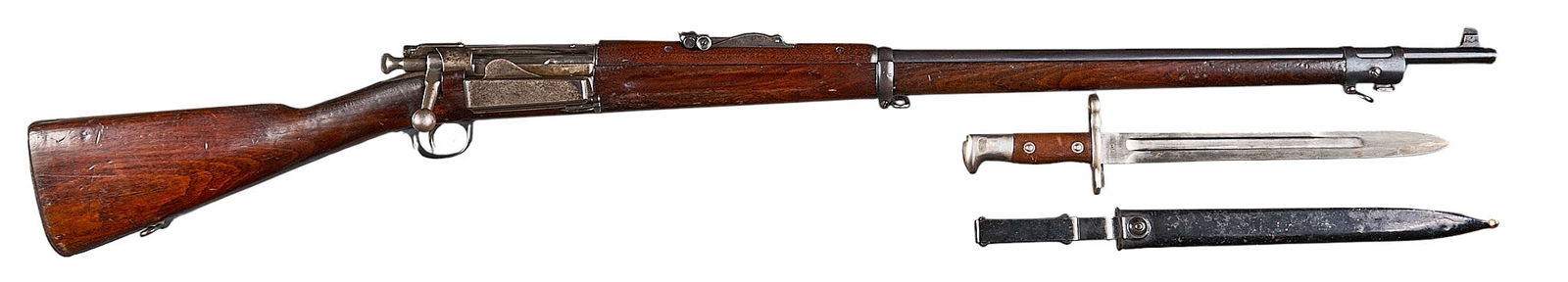 U.S. Springfield Armory M1898 30-40 Krag Rifle W/ Bayonet (1 of 12)