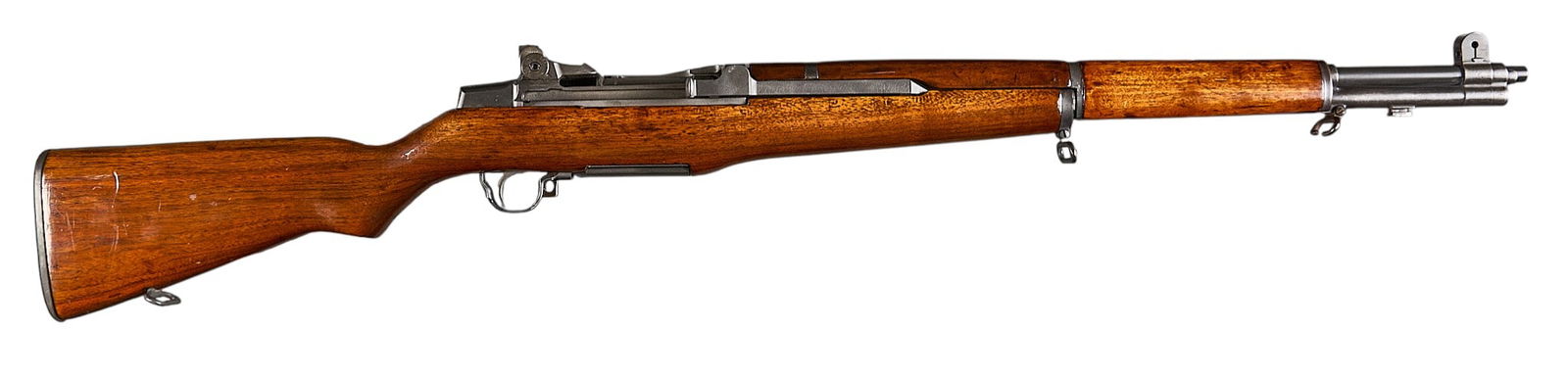 Springfield M1 Garand 308 Win Semi Auto Rifle: Serial: 1571503Manufacturer: Springfield Armory (c. May 1943)Model: M1 GarandCaliber: 308 WinBarrel length: 24 in.OAL: 43.75 in.Condition: Good; wood stock & handguard have light wear/handling mar