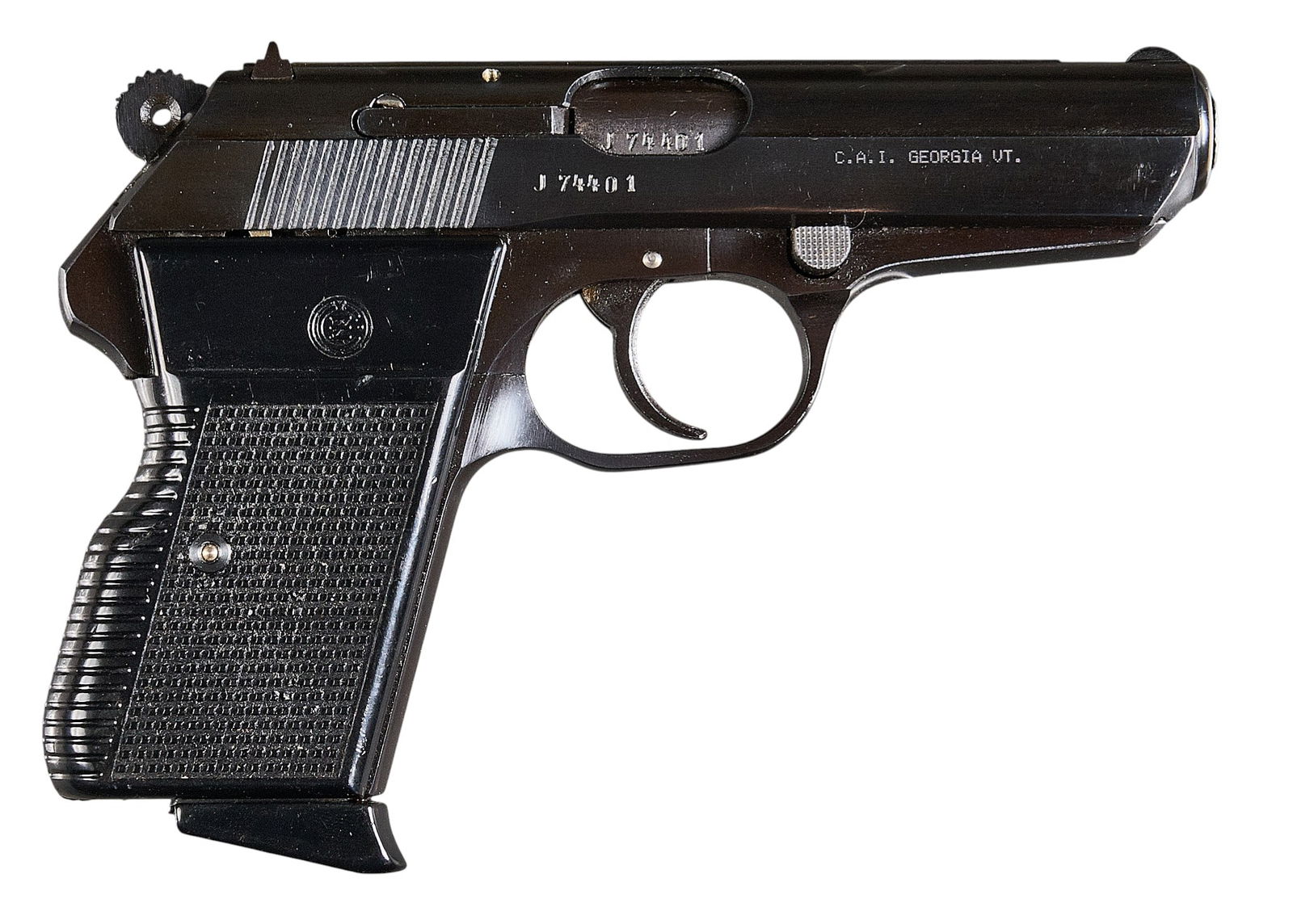 CZ VZOR 70 32 ACP Semi Auto Pistol W/ Holster: Serial: J74401Manufacturer: CZ-Czechoslovakia / CAI (c. 1972)Model: VZOR 70Caliber: 32 ACPBarrel Length: 3.75 in.OAL: 6.75 in.Condition: Very Good; plastic grips have light wear & scratches;