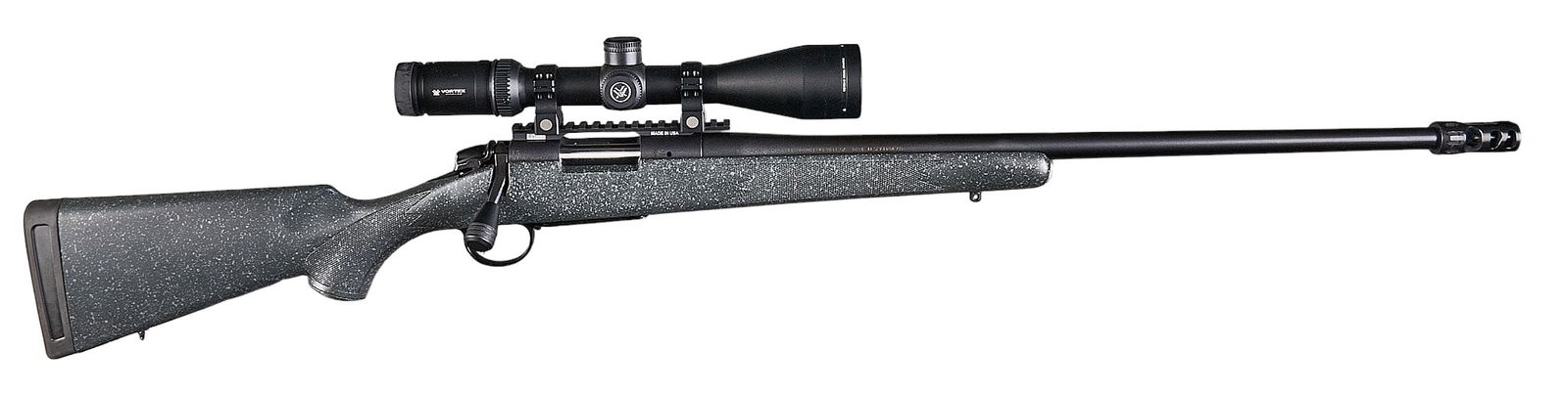 Bergara B-14 6.5 Creedmoor Bolt Action Rifle W/ Vortex Viper Scope: Serial: 61-06-060427-19Manufacturer: Bergara-Spain/Dikar / BPFModel: B-14Caliber: 6.5 CreedmoorBarrel length: 26 in. (w/ muzzle brake)OAL: 45.75 in.Condition: Very Good; light handling marks; bore is