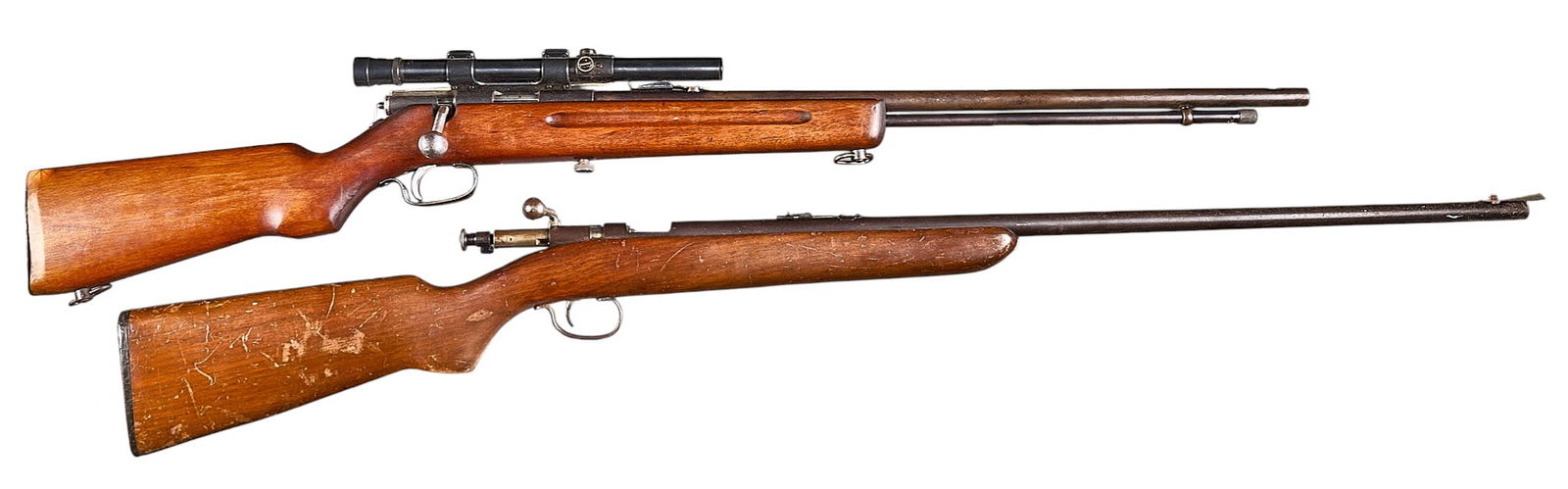 Western Field Model 47 & Remington Model 41 Target Master 22LR Rifles: Serial: (1) NSN; (2) 242705 (on barrel)Manufacturer: (1) Western Field ; (2) Remington ArmsModel: (1) Montgomery Ward Model 47; (2) 41 TargetmasterCaliber: 22 LR Barrel length: 27 in. (longest)OA