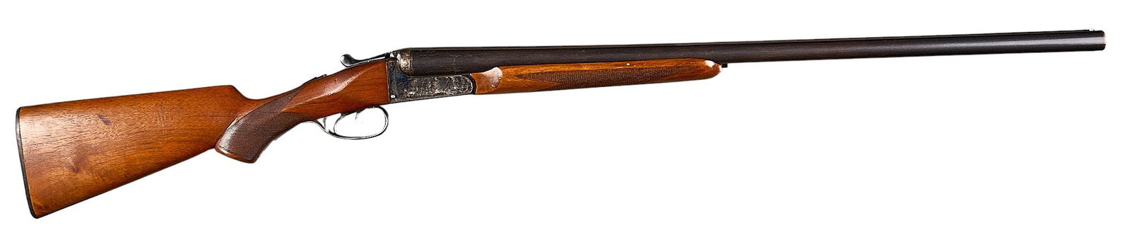 Spanish Astra Imperial 12 Gauge SXS Shotgun: Serial: 46253Manufacturer: Astra-SpainModel: ImperialCaliber: 12 GaugeBarrel length: 27.75 in.OAL: 44.25 in.LOP: 13.875 in. (front trigger); 13 in. (rear trigger)Condition: Good; wood stock & fore