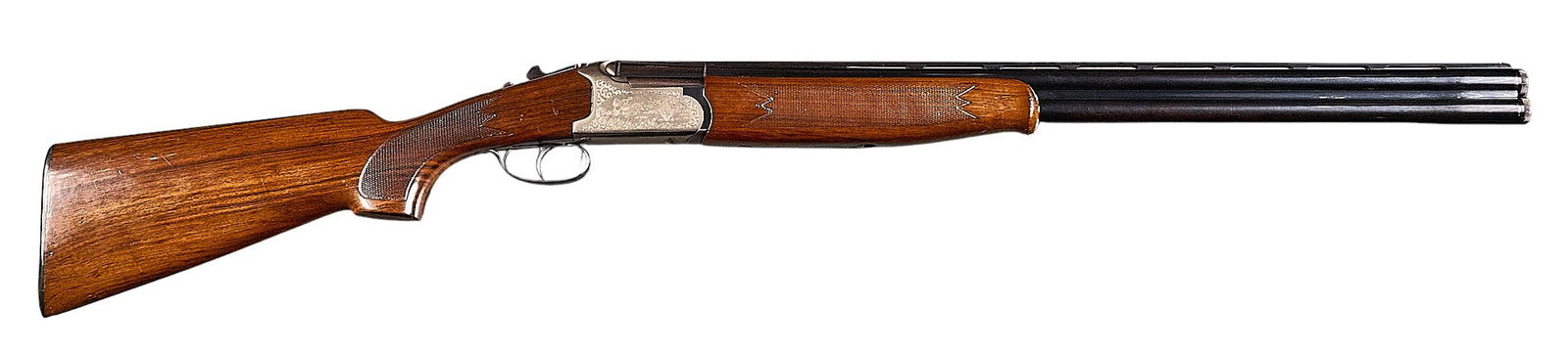 Spanish Lanber Field 12 Gauge Over Under Shotgun: Serial: 248140Manufacturer: Lanber Armas-SpainModel: FieldCaliber: 12 GaugeBarrel length: 28 in.OAL: 45 in.LOP: 14.5 in.Condition: Good; wood stock & forend have moderate wear & scratches; bar