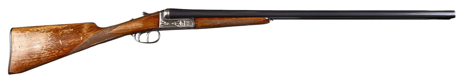 Ignacio Ugartachea Boxlock 12 Gauge SXS Shotgun: Serial: 71769Manufacturer: Ignacio Ugartachea-Eibar, SpainModel: Boclock SXSCaliber: 12 GaugeBarrel length: 28 in.OAL: 45 in.LOP: 14.25 in. (front trigger) and 13.5 in. (rear trigger)Condition: G