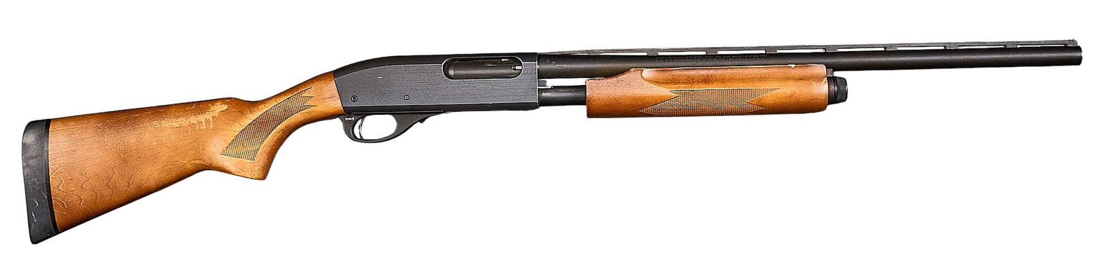 Remington 870 Express Magnum 20 GA Shotgun: Serial: B617371UManufacturer: RemingtonModel: 870 Express MagnumCaliber: 20gaBarrel length: 21 in.OAL: 40.25 in.Condition: Used / Good; some light wear & handling marks; light early signs of oxida