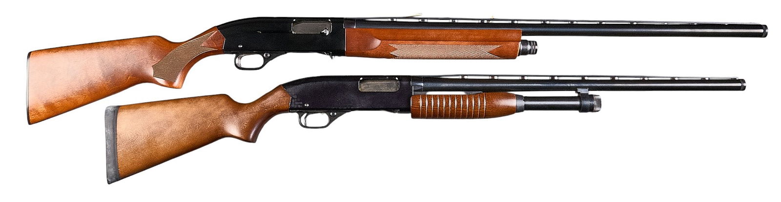 Pair of Winchester Shotguns: Serial: (1) N1180264 ; (2) L3426590Manufacturer: WinchesterModel: (1) 1400 ; (2) 1300Caliber: (1) 12ga (2.75 in.); (2) 20ga (3 in.)Barrel length: (1) 28 in.; (2) 22 in.OAL: (1) 49 in.; (2) 42 in.Condi