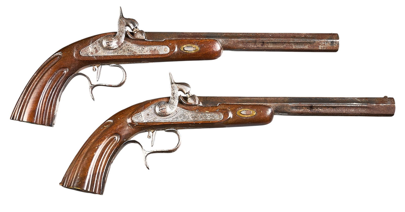 Spanish 44 Cal. Percussion Dueling Pistols Set (1 of 2)