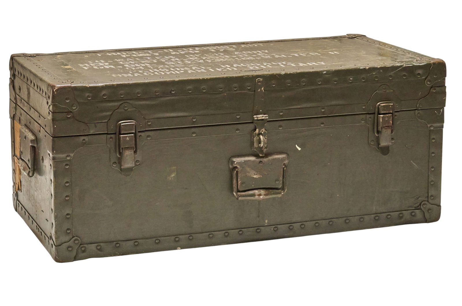Named US Military Trunk W/ WWI and Later Gear (1 of 4)