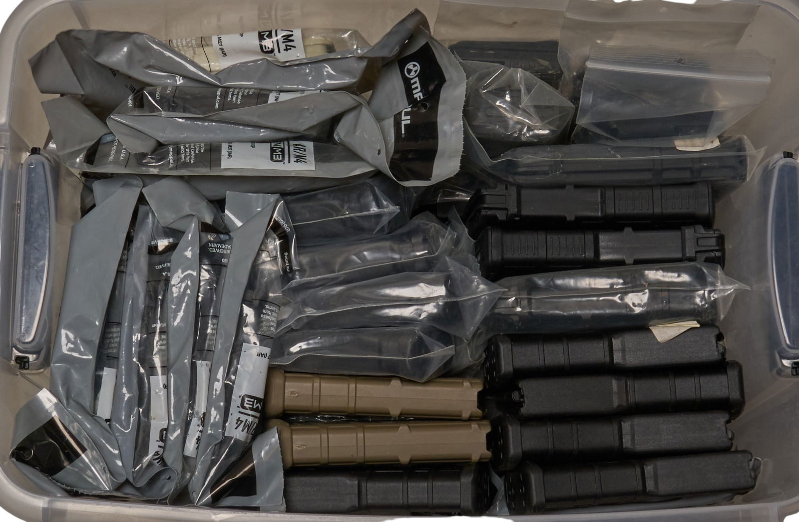 Lot of 64 Mixed Polymer AR Pattern Magazines and Nordic Extensions (1 of 2)