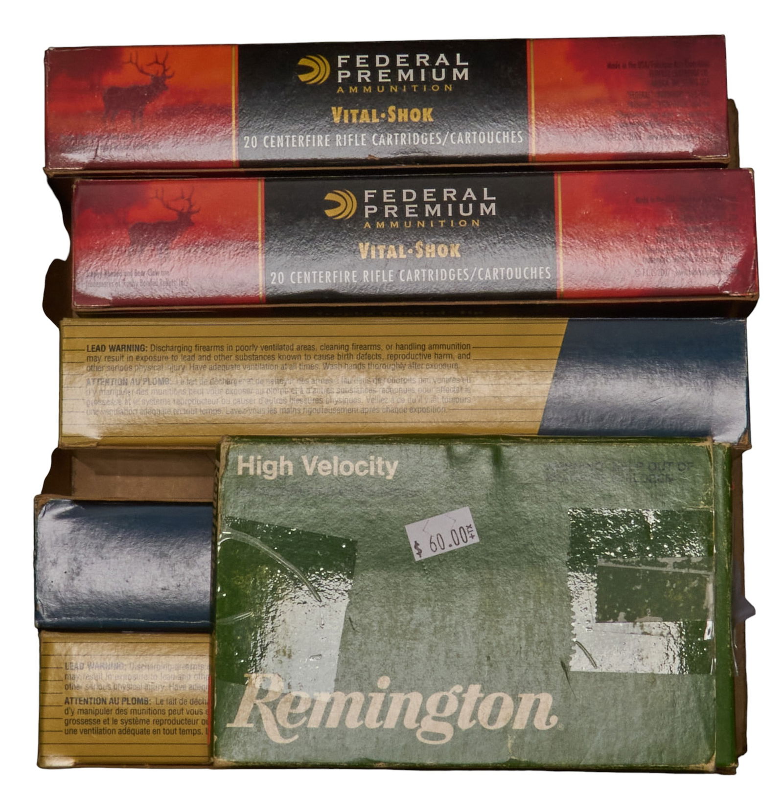 120 Rounds of 300 H&H Magnum Ammunition: Includes: 120 rounds of mixed 300 H&H Magnum ammunition-20 rds of Remington 180gr. Core-Lokt PSP-40 rds of Federal Premium 180gr. Trophy Bonded Tip-60 rds of Federal Premium Safari 180gr. Nosler P