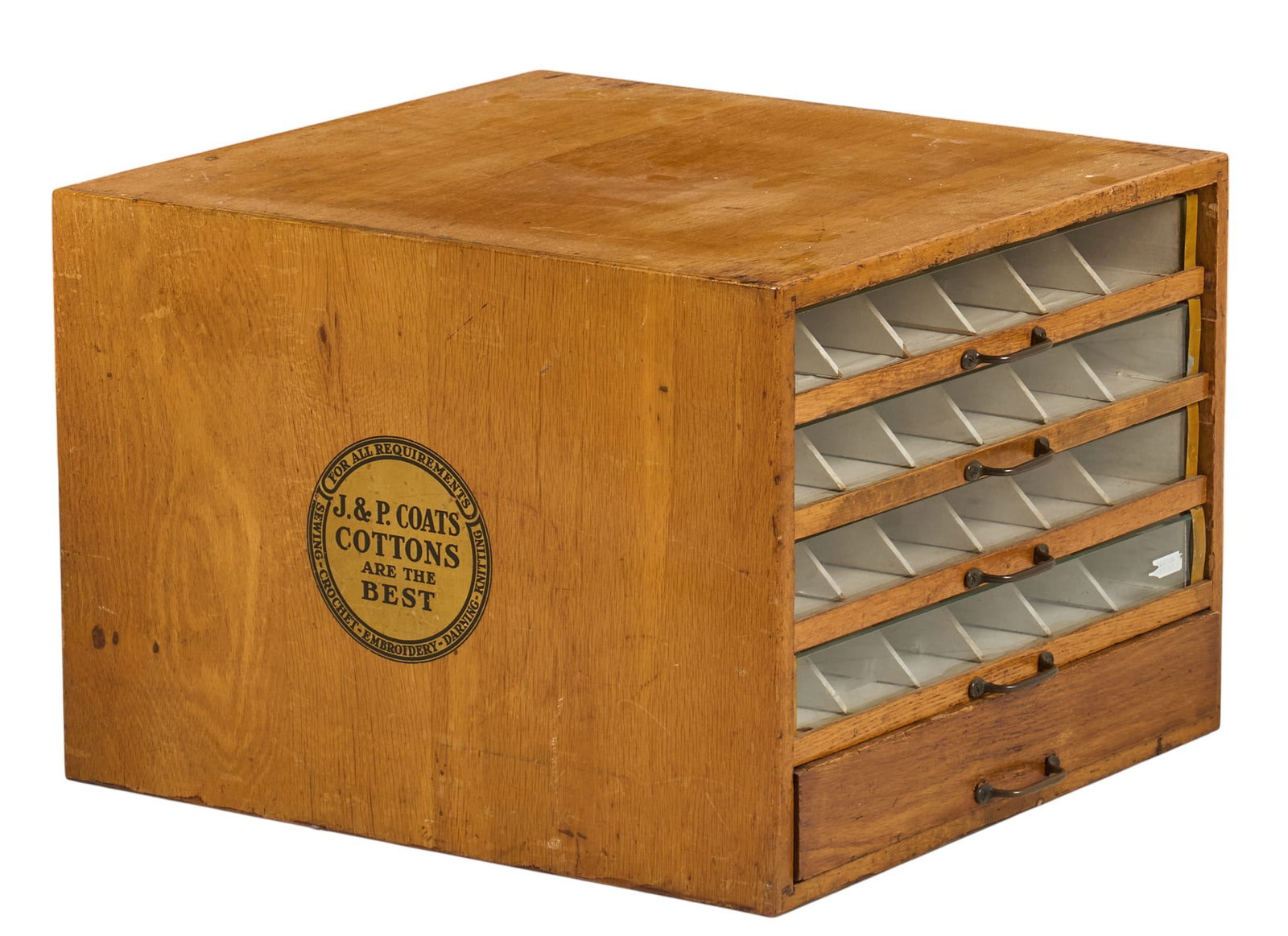 Vintage J. & P. Coats Spool Cabinet (1 of 5)