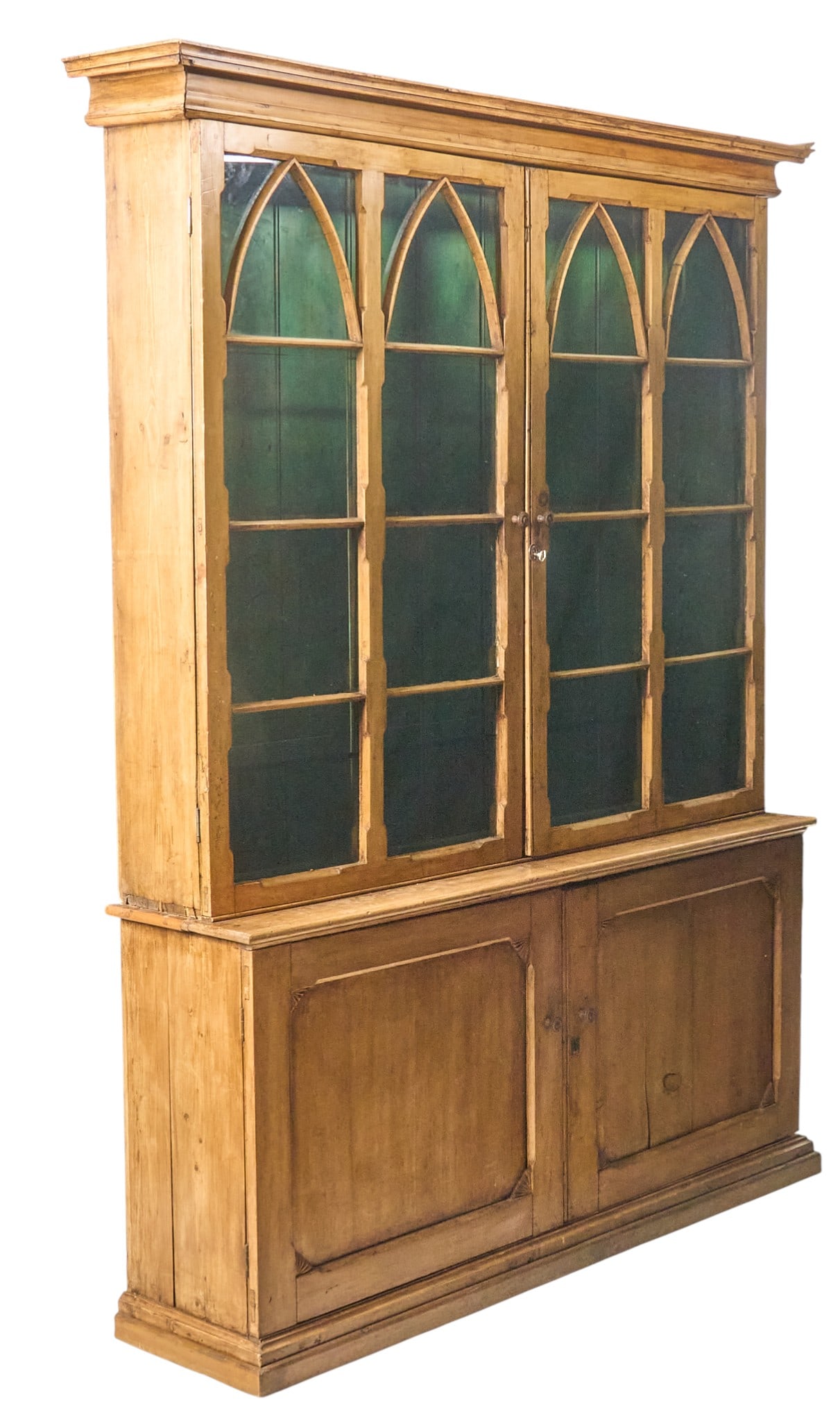 Rustic Breakfront Display Cabinet (1 of 4)