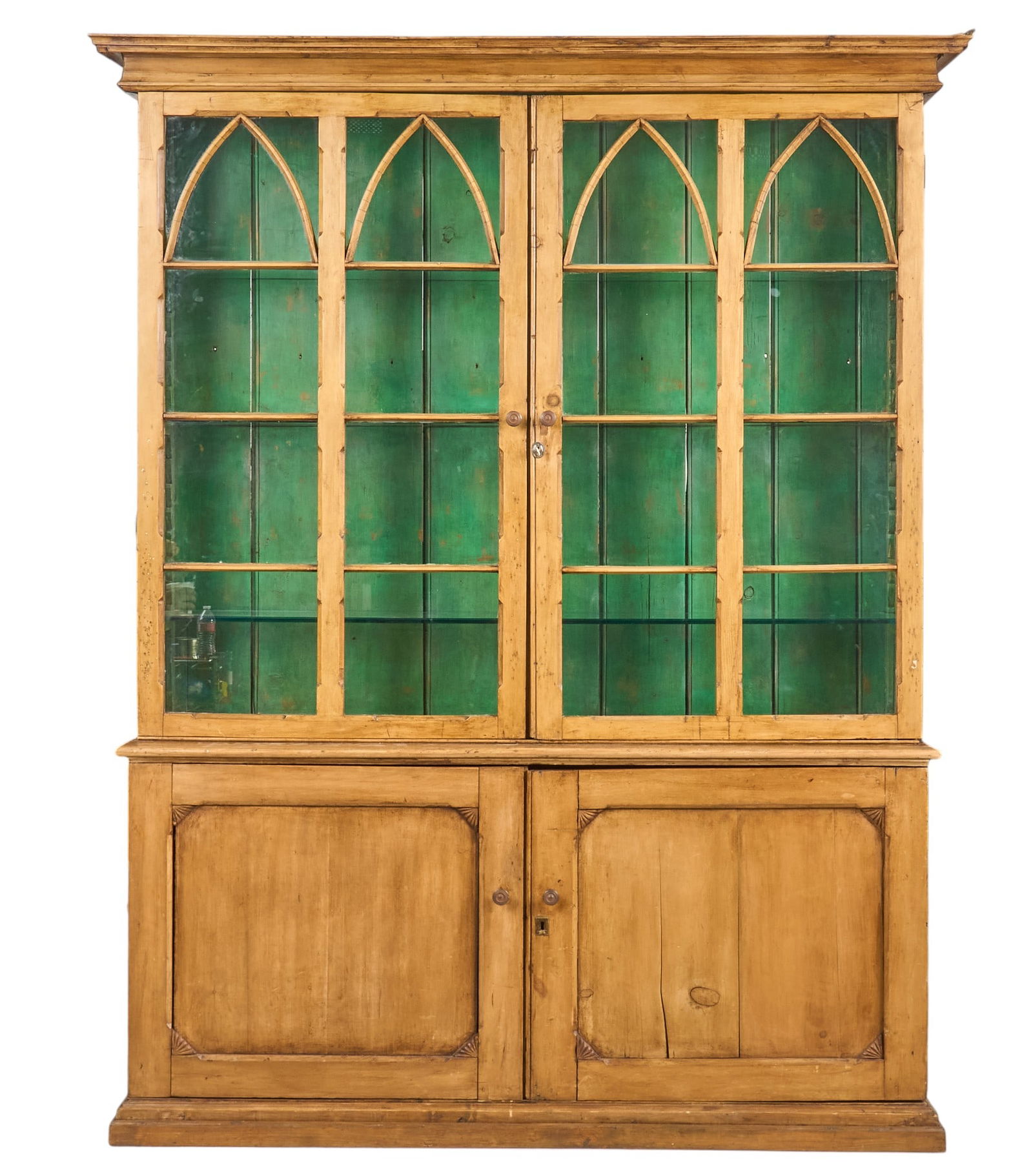 Rustic Breakfront Display Cabinet - 2
