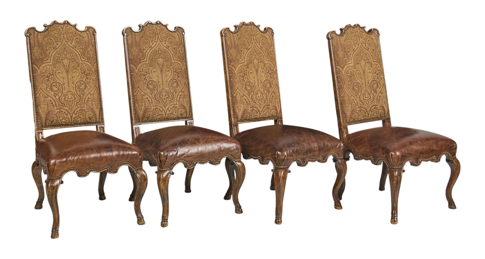 (4) Maitland-Smith Horse Hoof Leather Chairs (1 of 4)