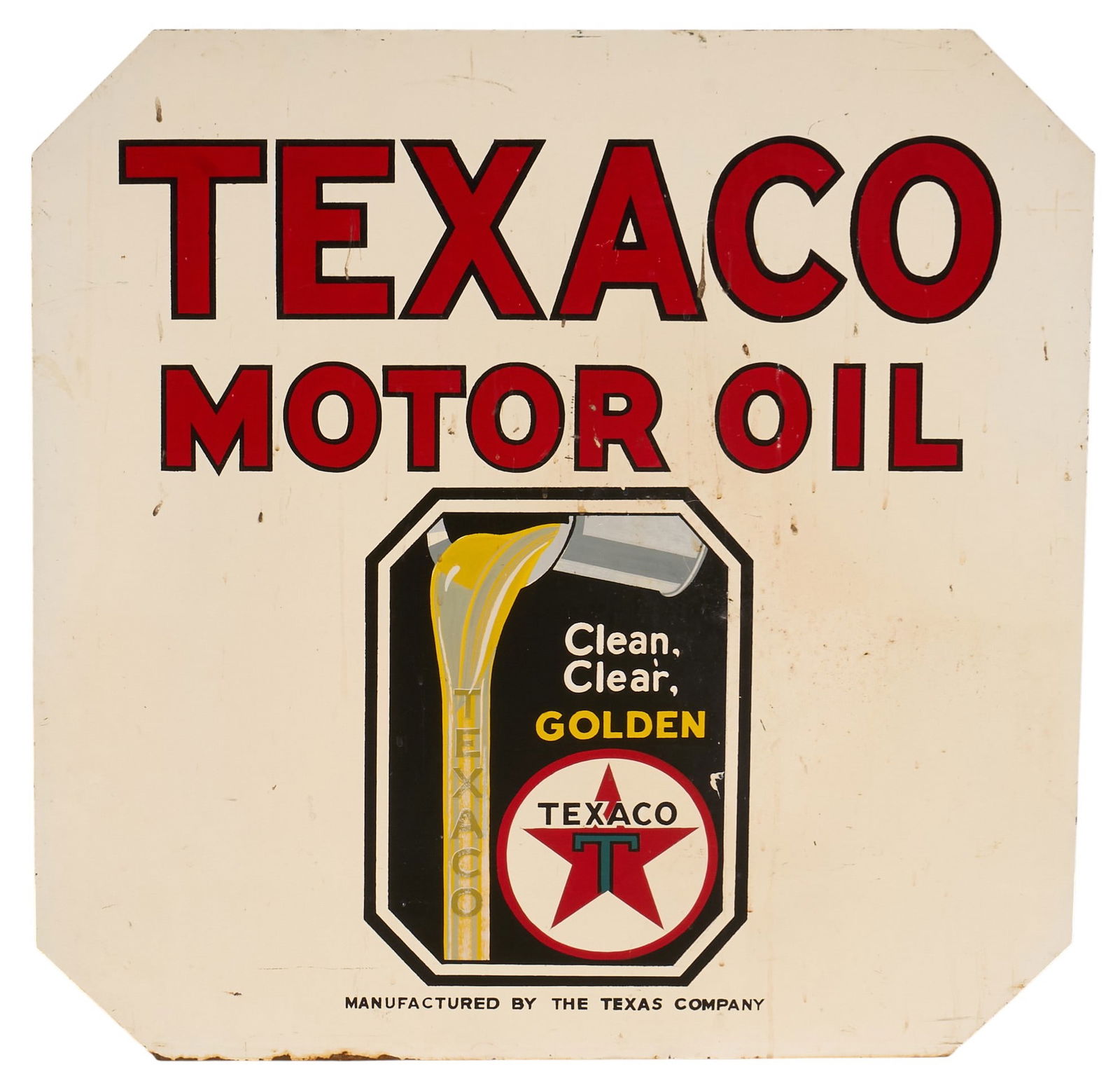 Texaco Golden Motor Oil Sign (1 of 2)