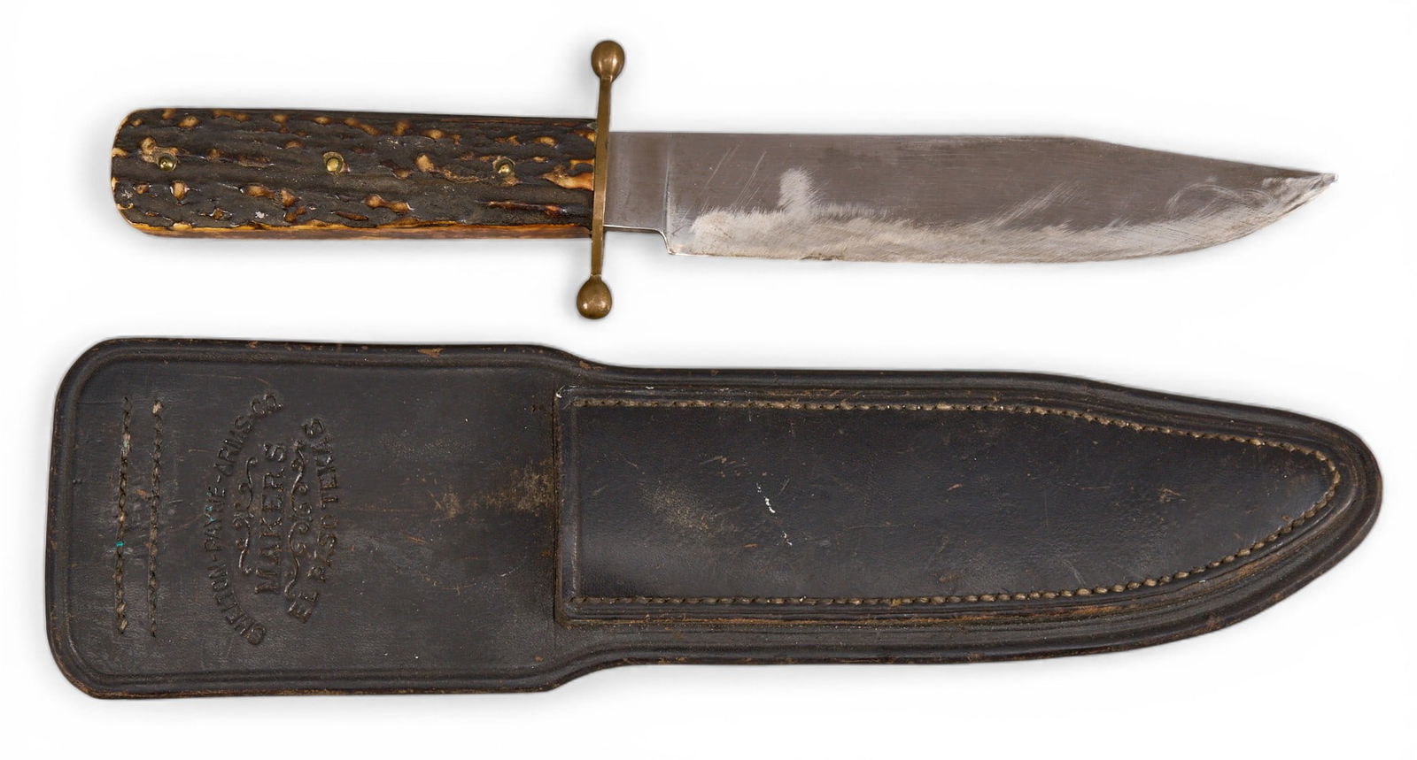J. Russell & Co. Green River Works Stag Handle Bowie Knife (1 of 4)