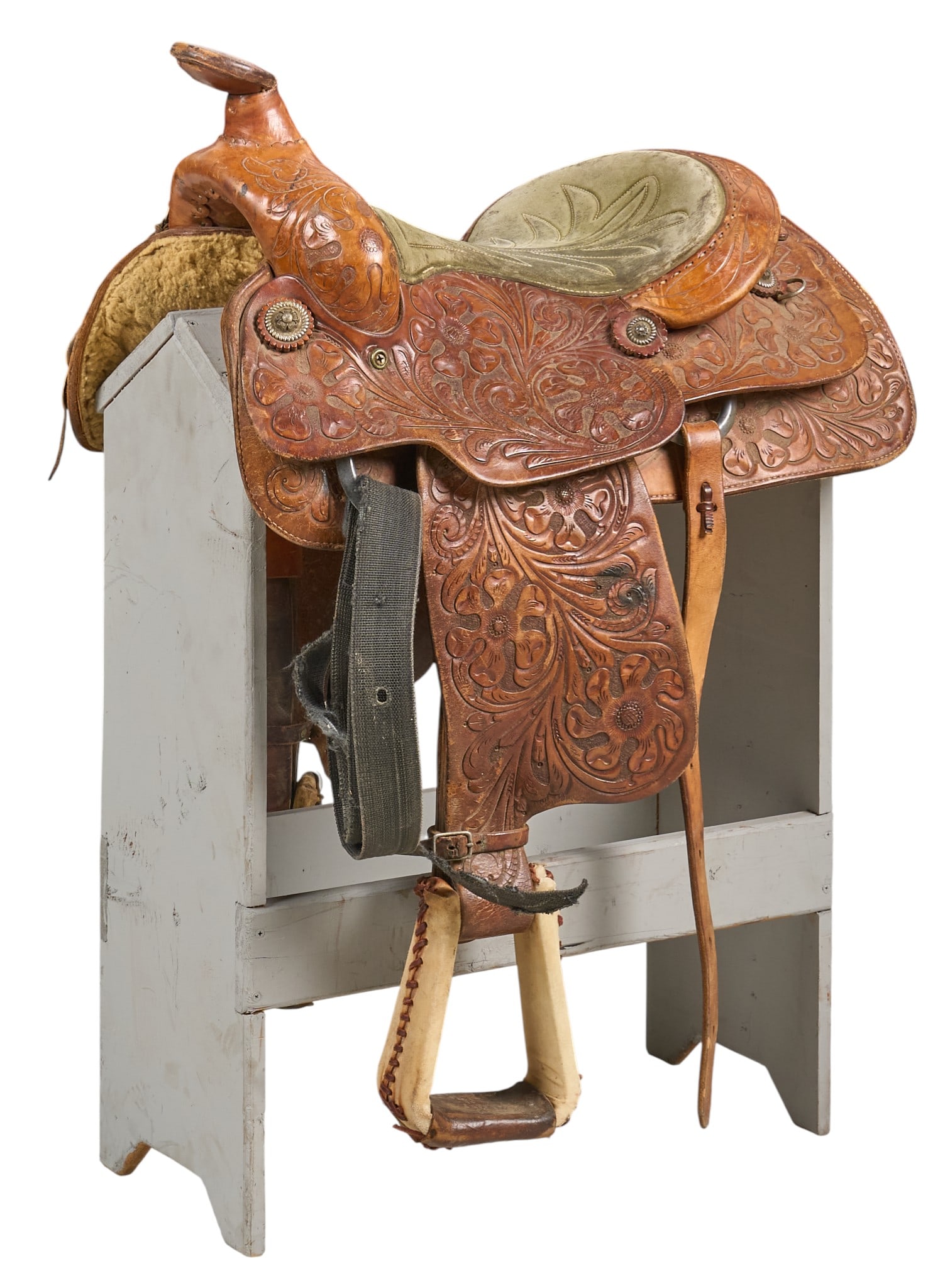 Action Company Tooled Leather Western Saddle (1 of 4)