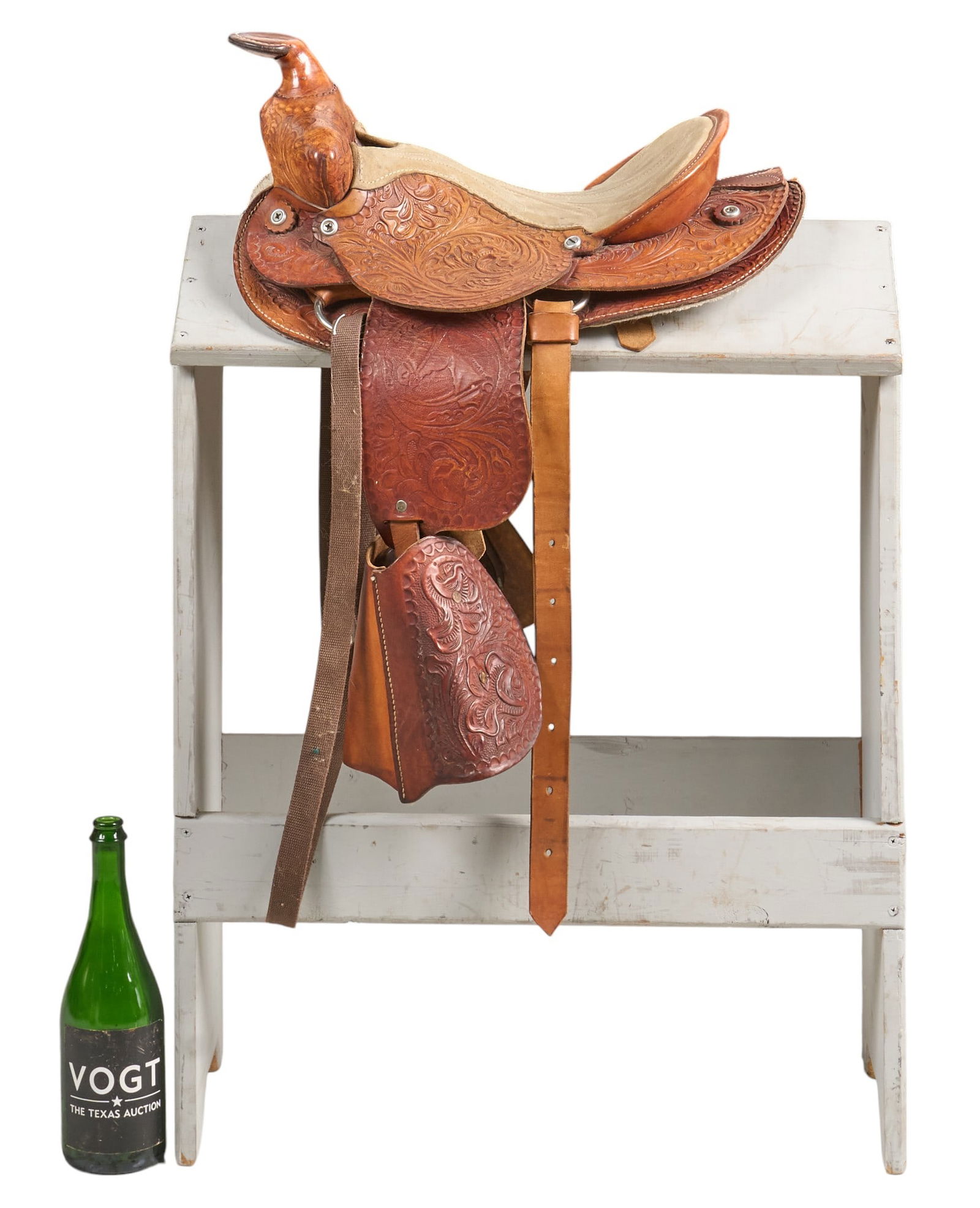 Western Tooled Leather Saddle - 2