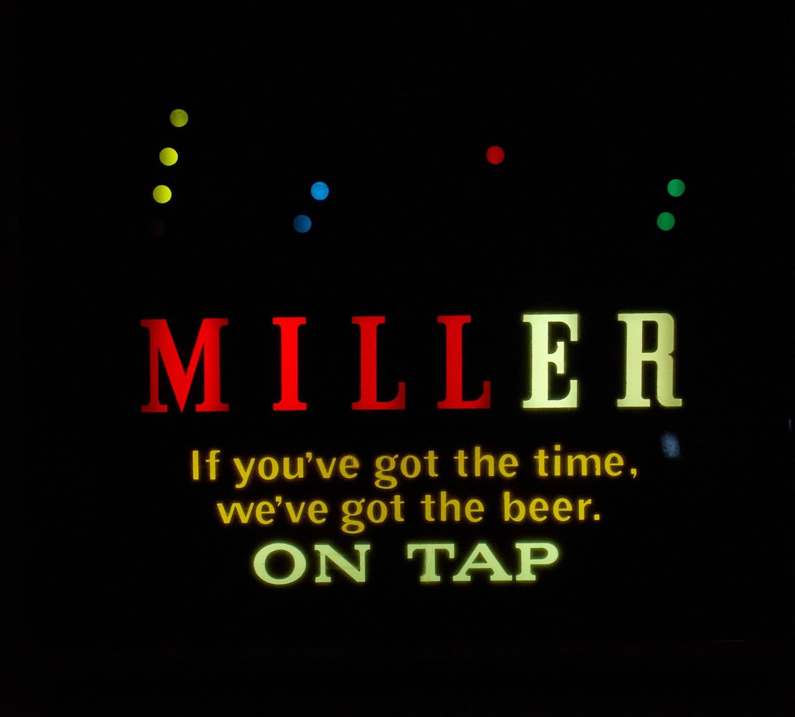 Vintage Miller Bouncing Ball Motion Sign, 1970s (1 of 4)