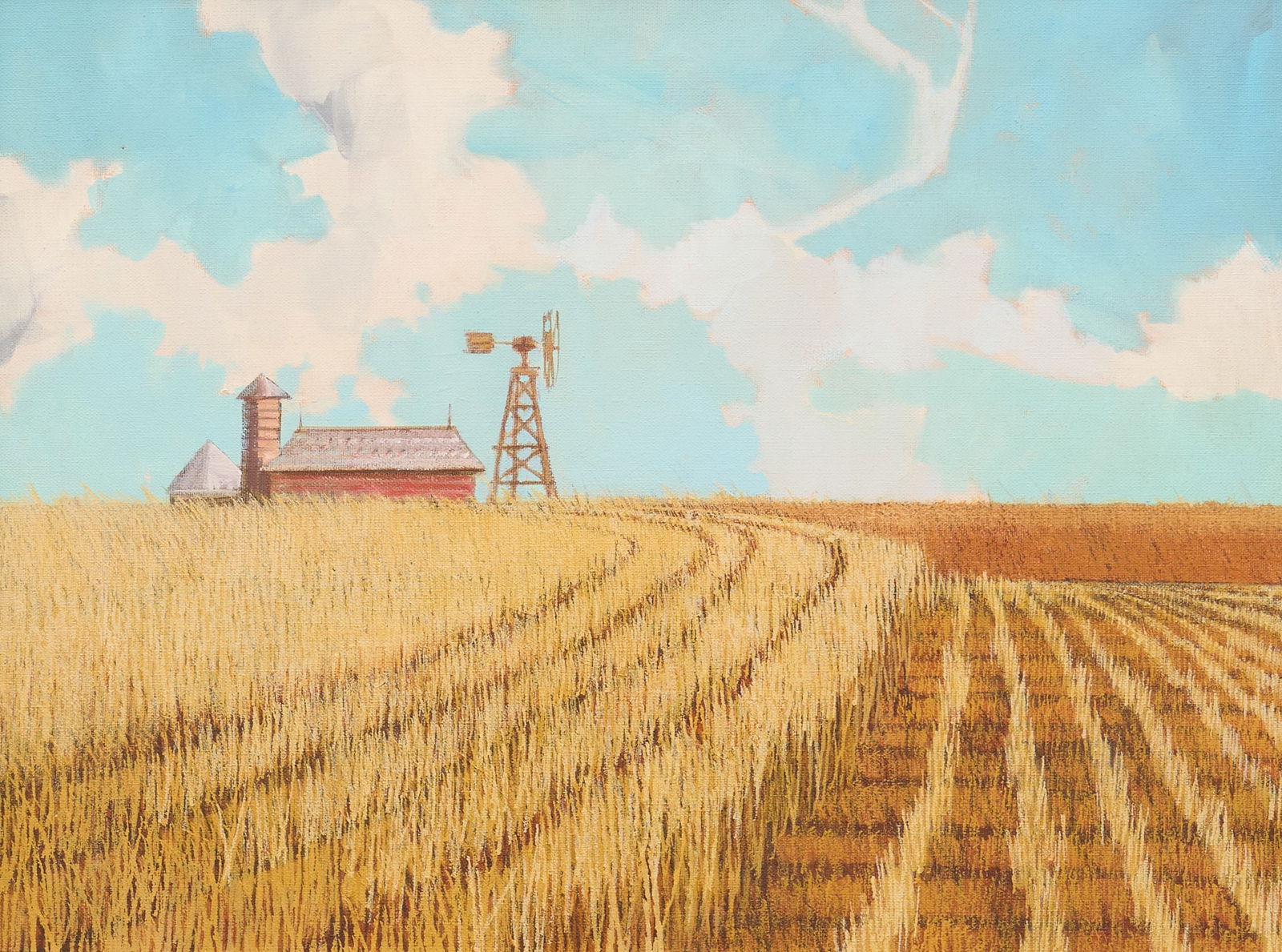 Bill Bristow, Windmill in Fields (1 of 3)
