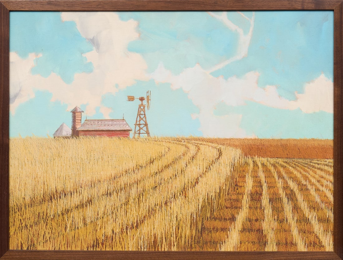 Bill Bristow, Windmill in Fields - 2