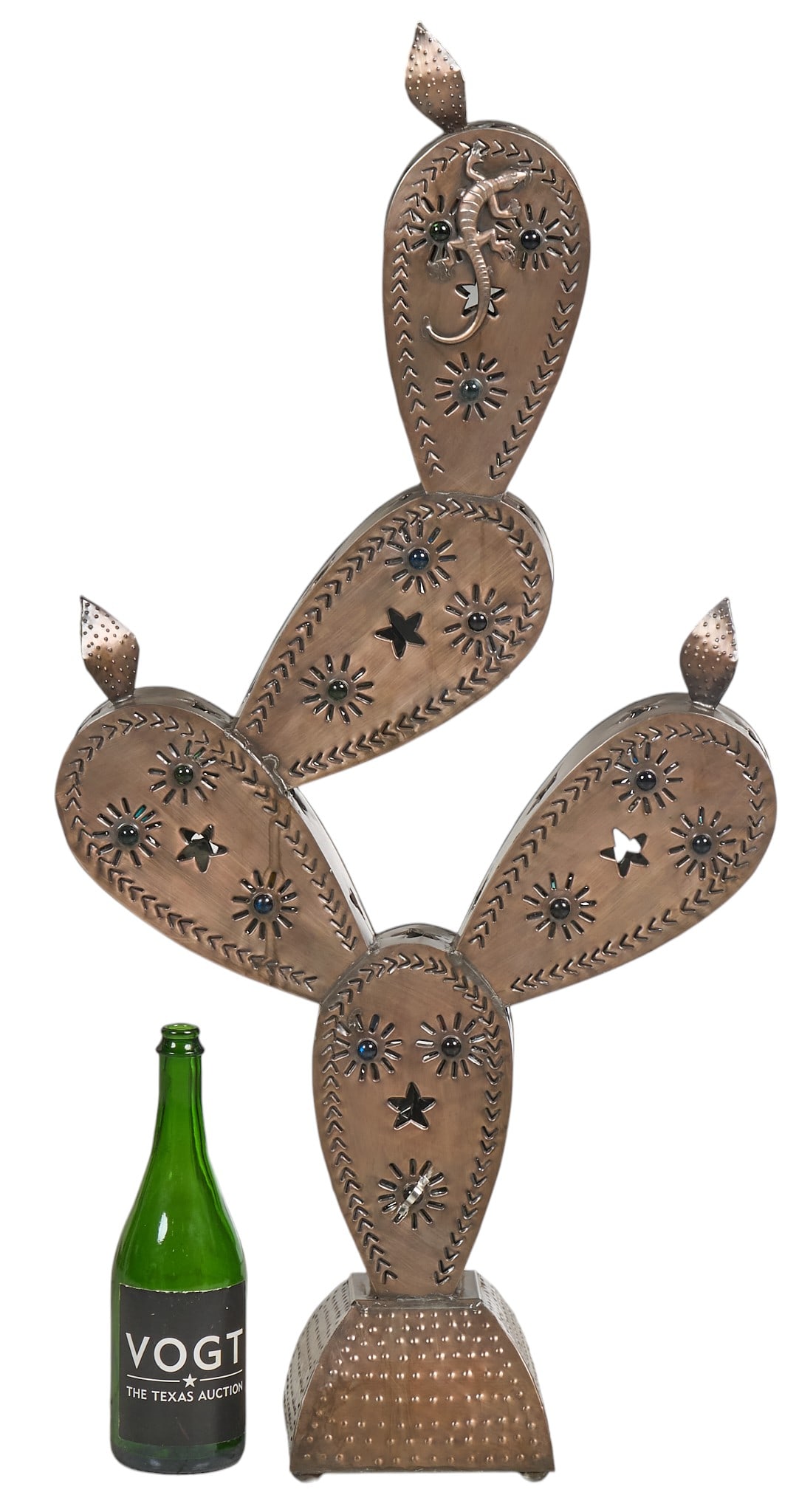 Pierced Tin Cactus Table Lamp - 2