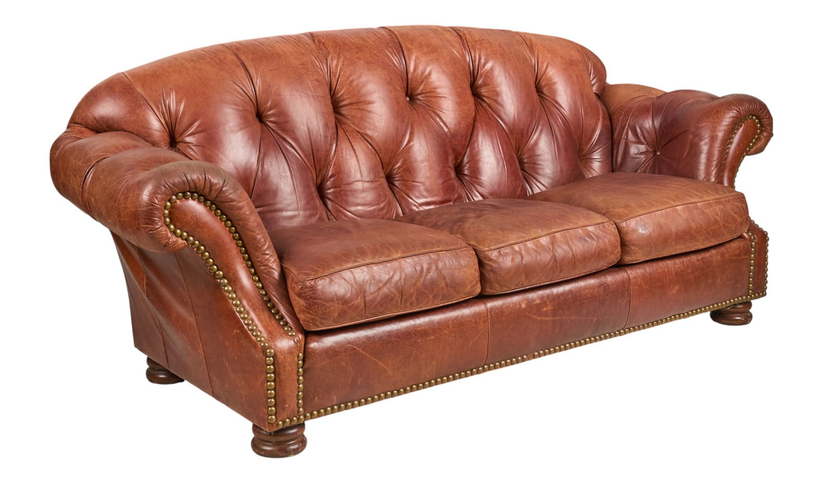 Thomasville Tufted Leather Sofa (1 of 4)