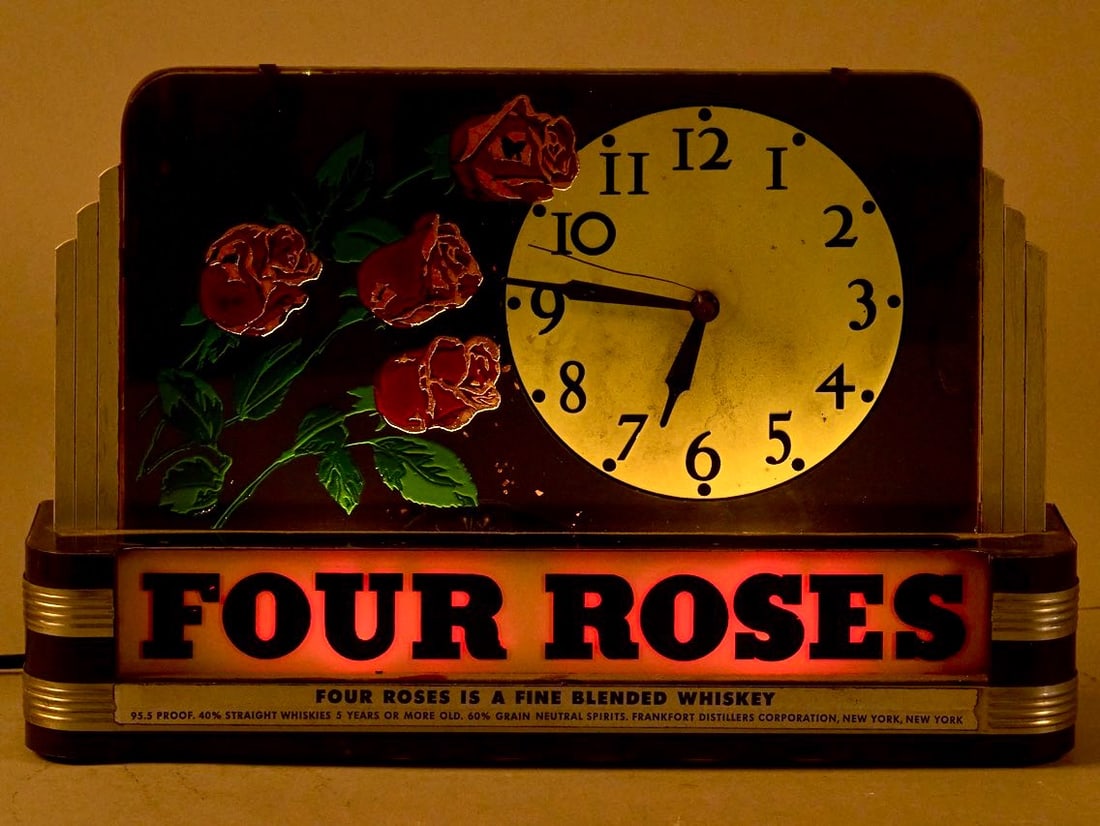 Four Roses Whiskey Clock (1 of 4)
