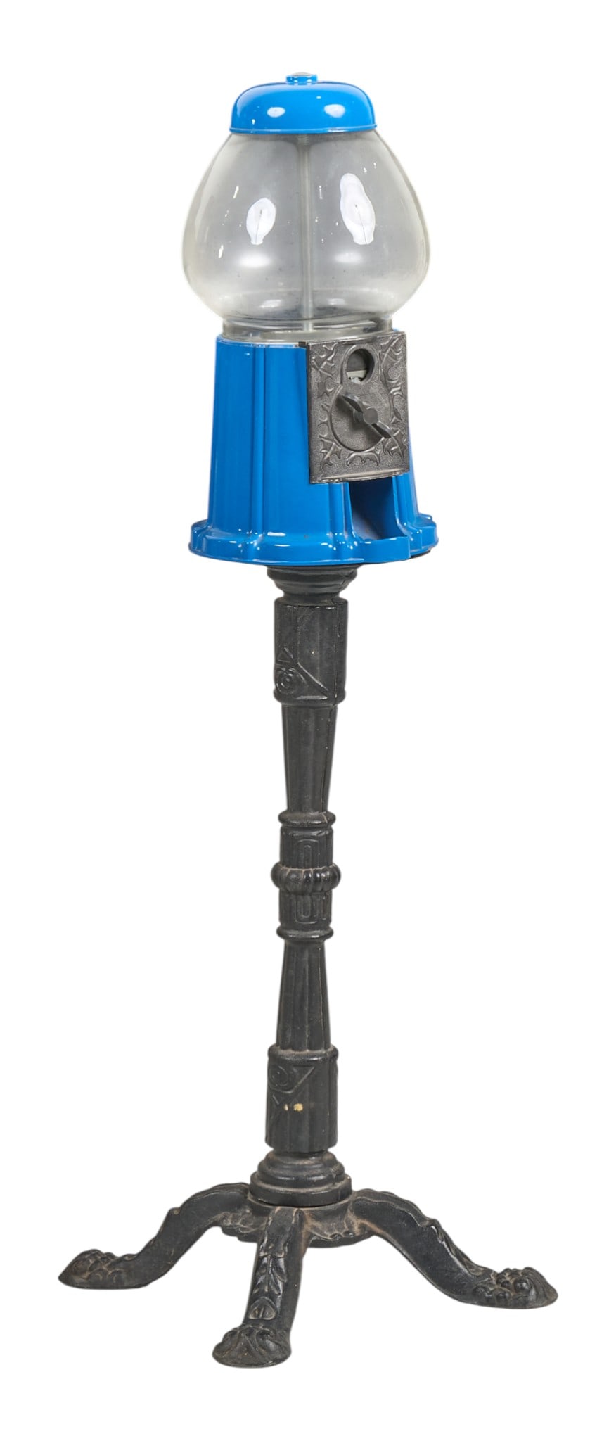 Vintage Blue Gumball Machine on Stand (1 of 3)