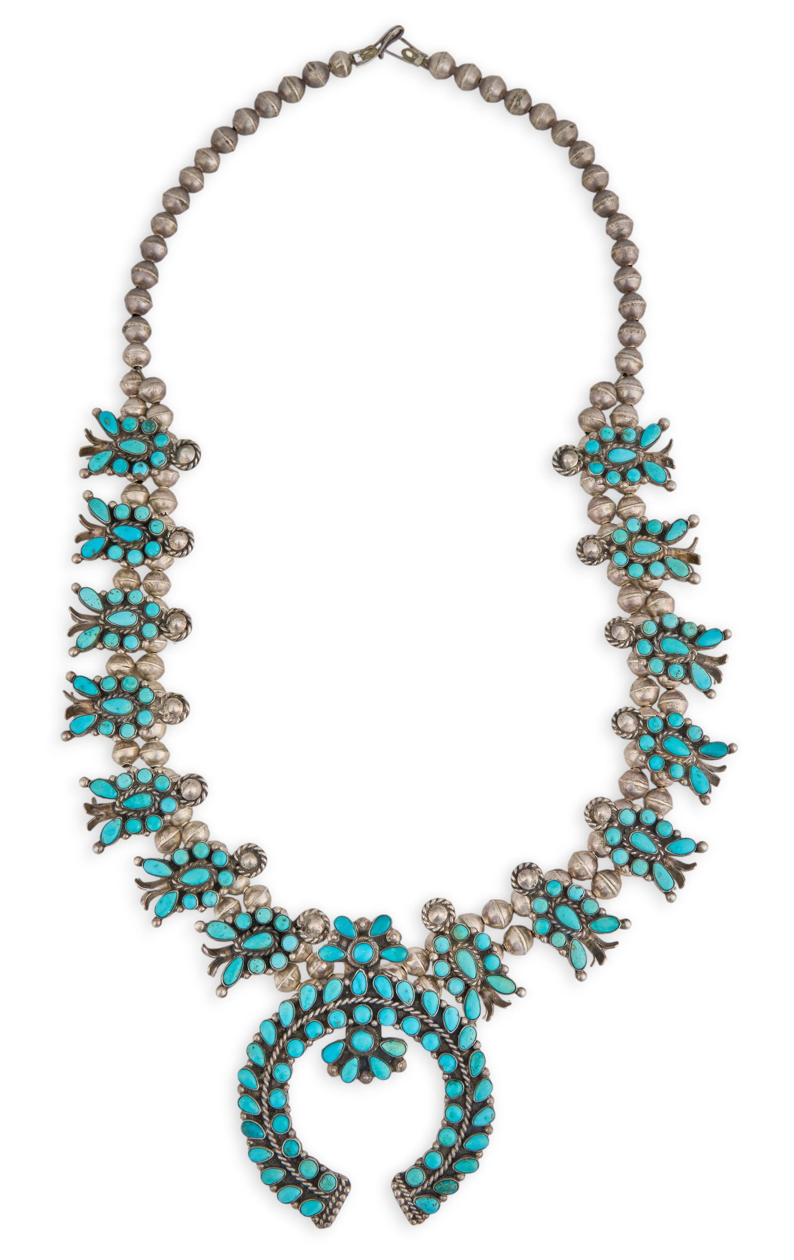 Sterling & Turquoise Squash Blossom (1 of 5)