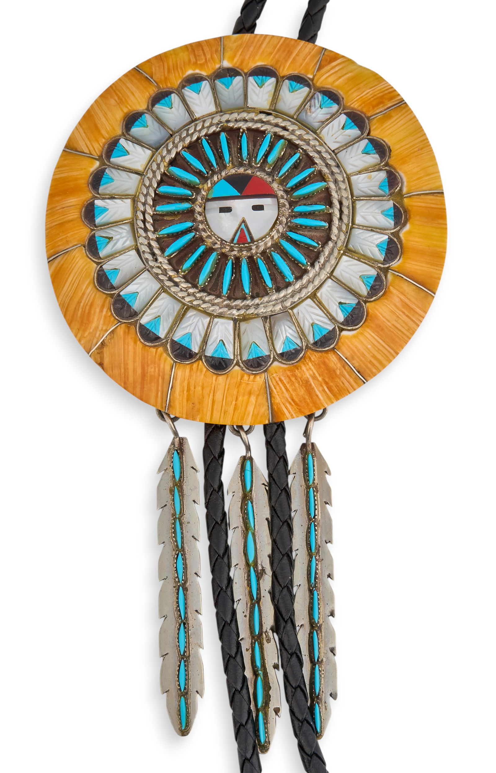 Zuni Sunface Bolo Tie (1 of 6)