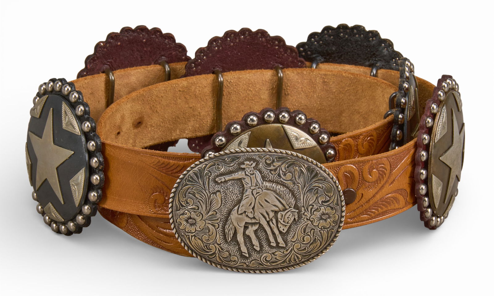 Western Mixed Metal Concho Belt (1 of 8)