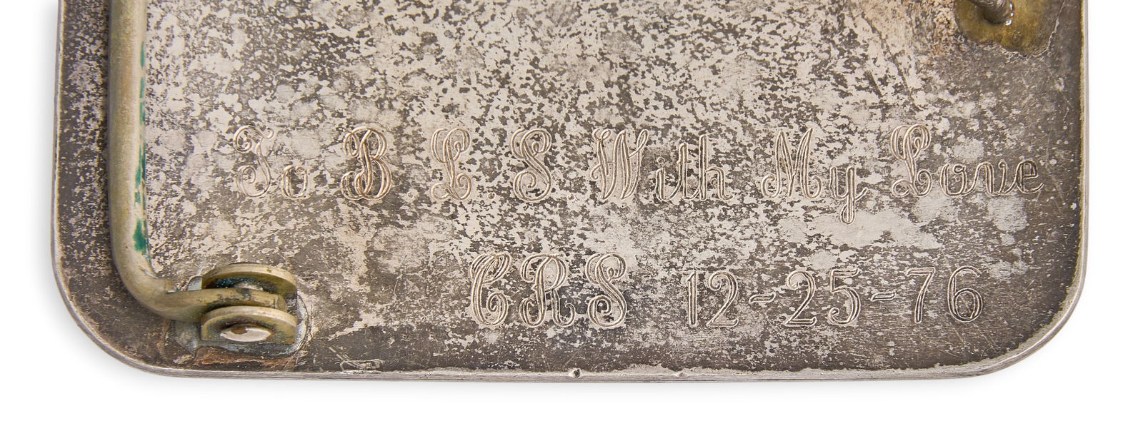 (2) Silver Buckles - 3