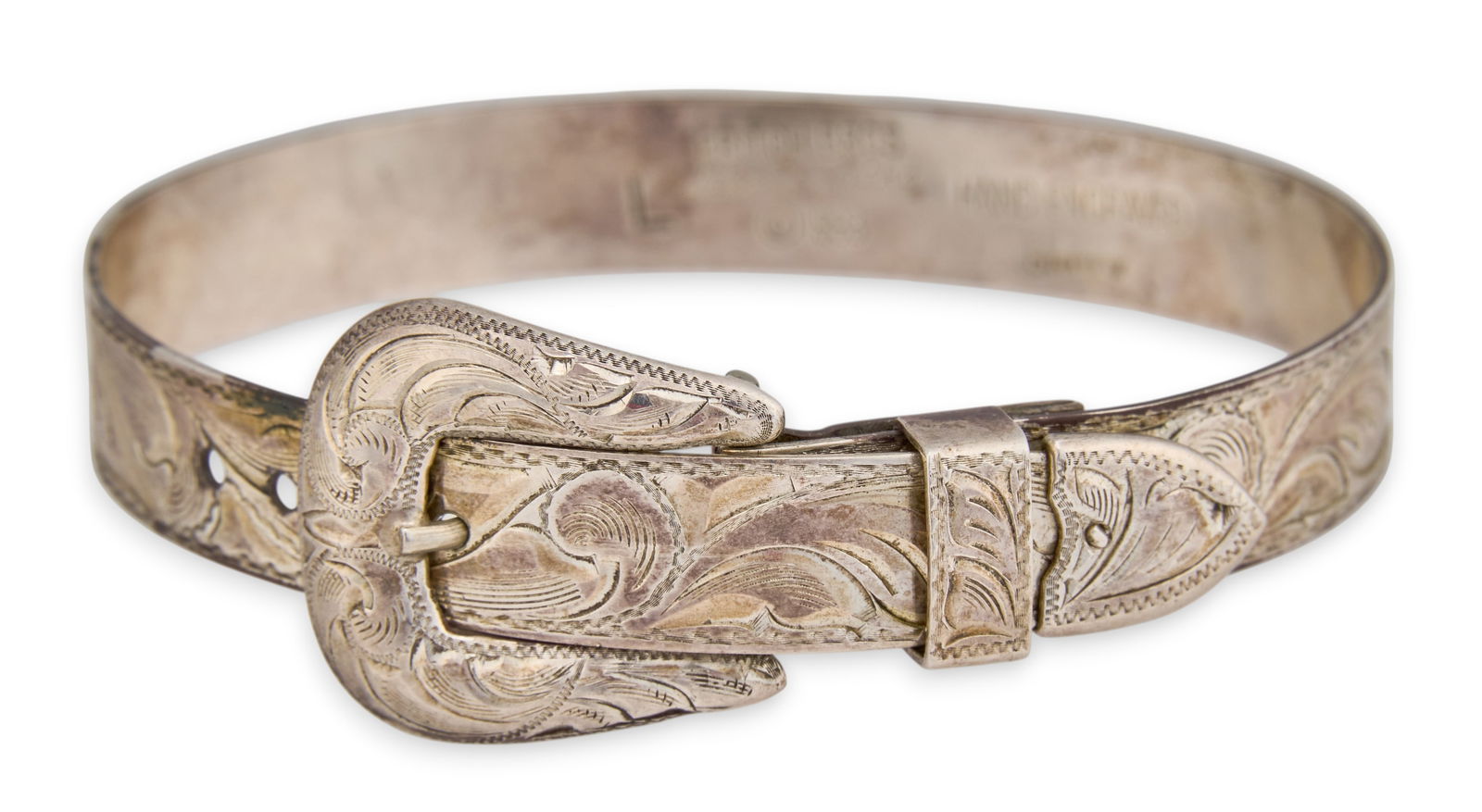 Sterling Silver Belt Cuff Bracelet (1 of 5)