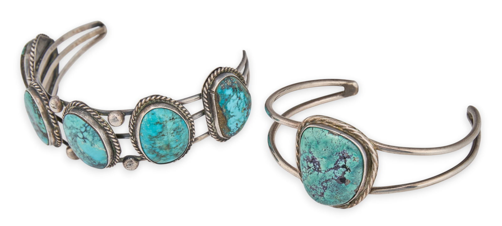(2) Turquoise Cuff Bracelets - 2