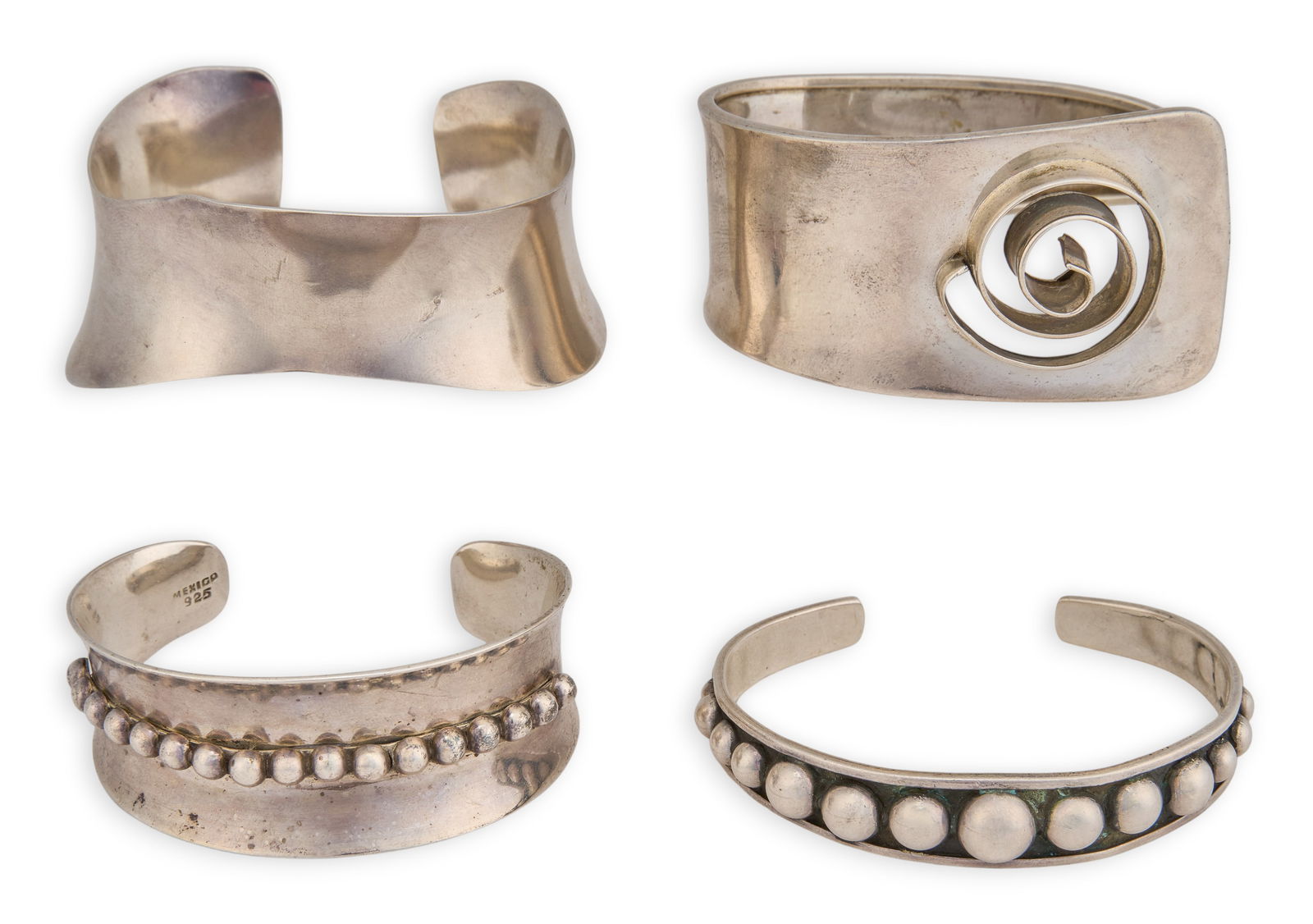 (4) Mexican & Southwestern Sterling Silver Cuffs (1 of 5)