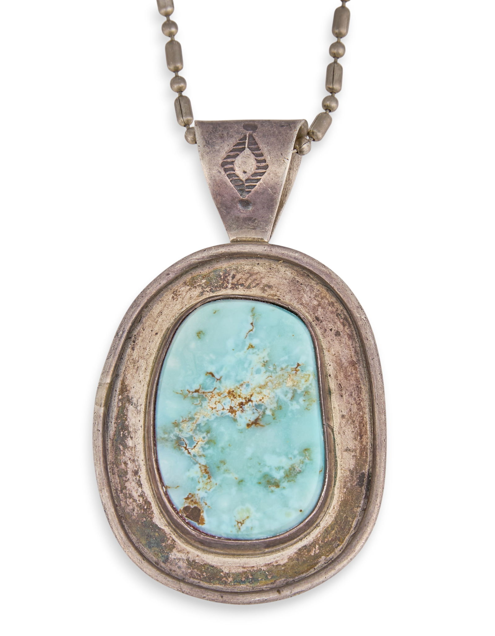 Sterling & Dry Creek Turquoise Pendant Necklace (1 of 4)