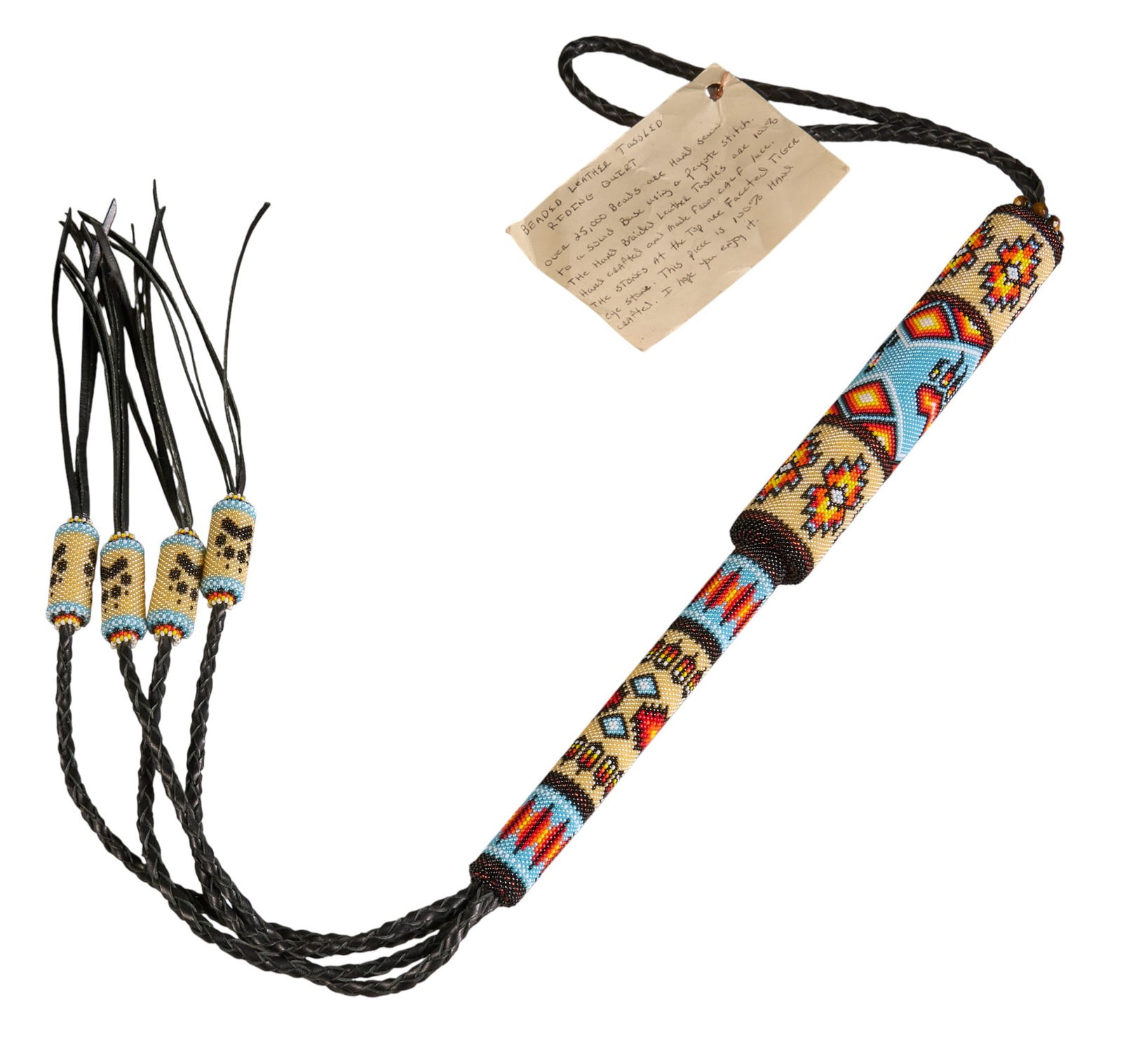 Hand-Made Beaded Riding Quirt (1 of 5)