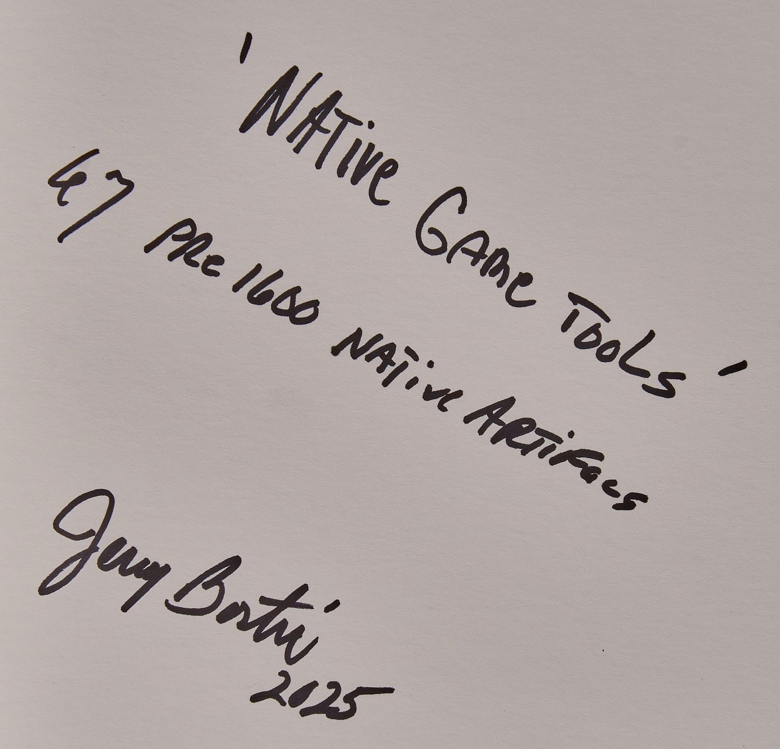 "Native Game Tools" Framed Arrowhead Display - 5