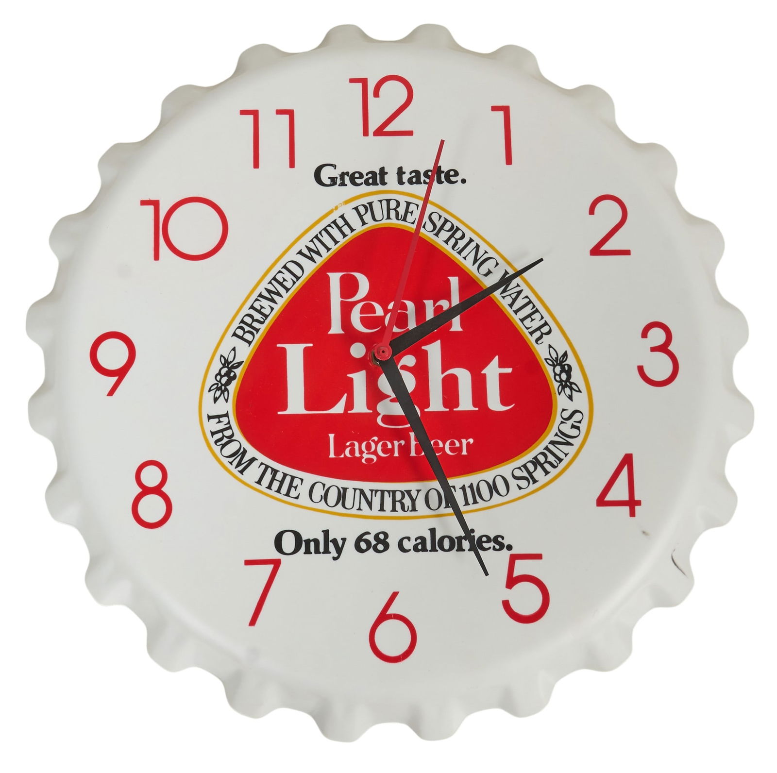 Pearl Light Beer Lighted Bottlecap Clock, 1983 - 3