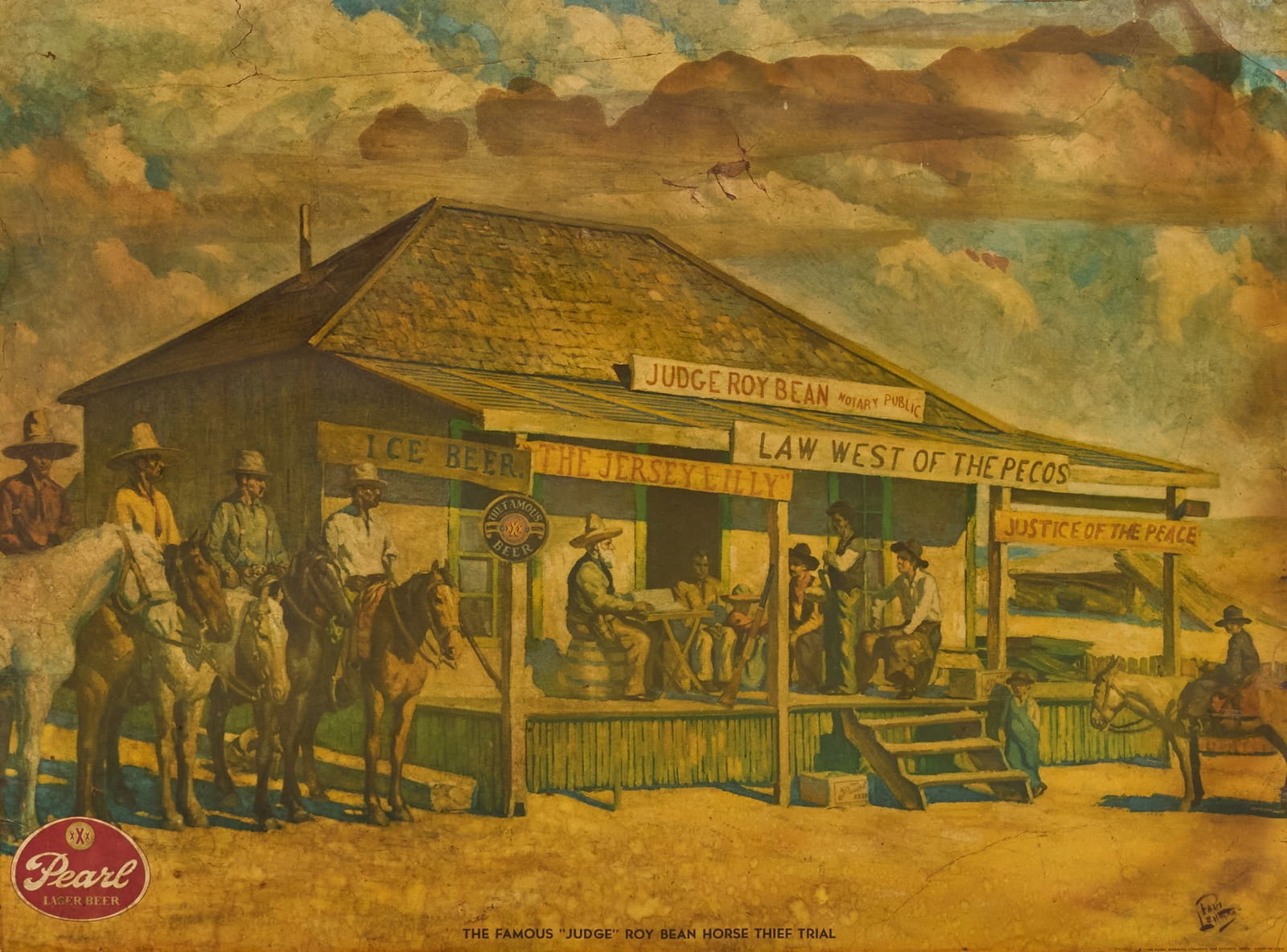 Framed Pearl Beer Judge Roy Bean Poster (1 of 6)