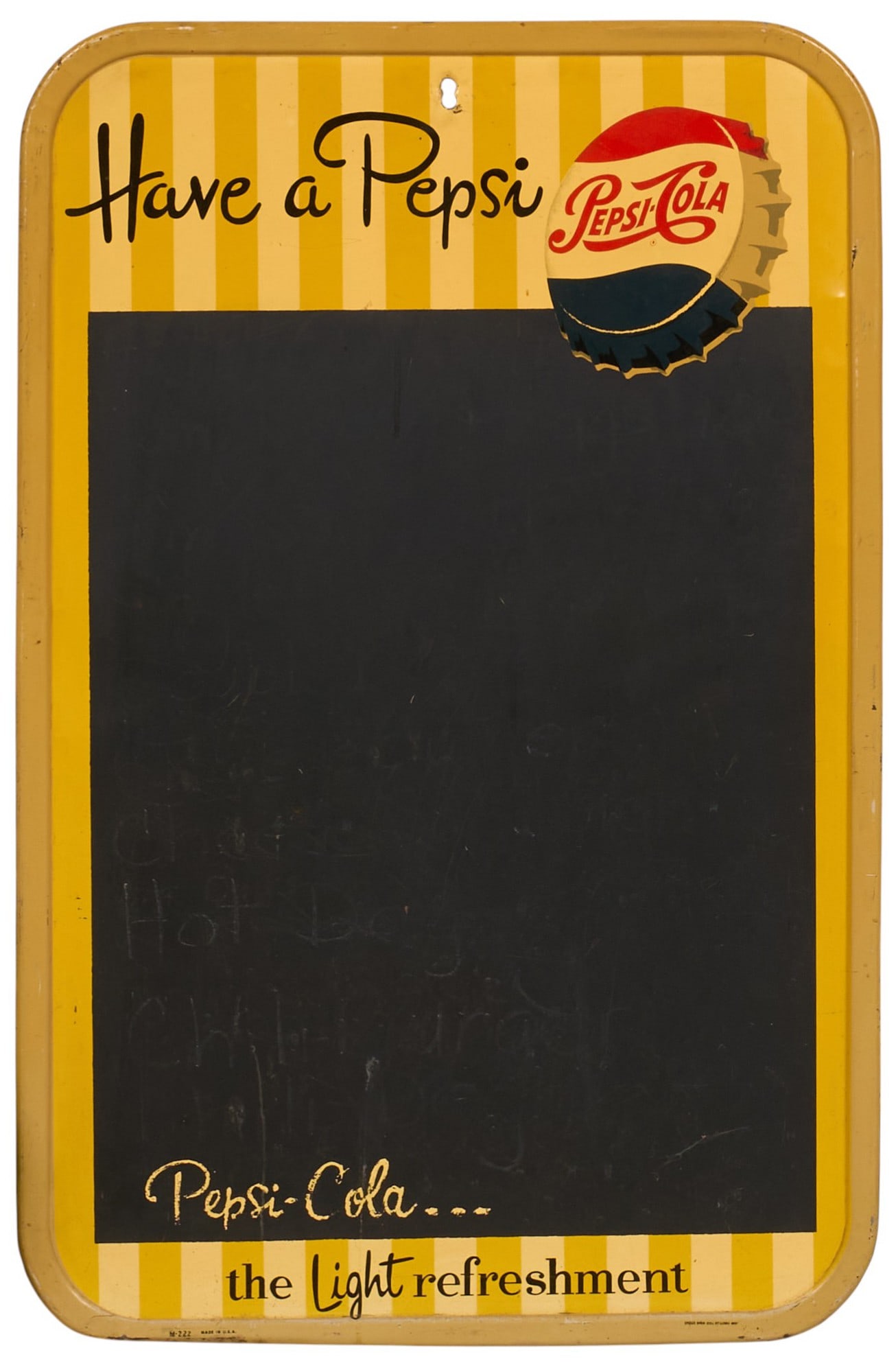 Vintage Pepsi Metal Chalkboard Sign (1 of 3)