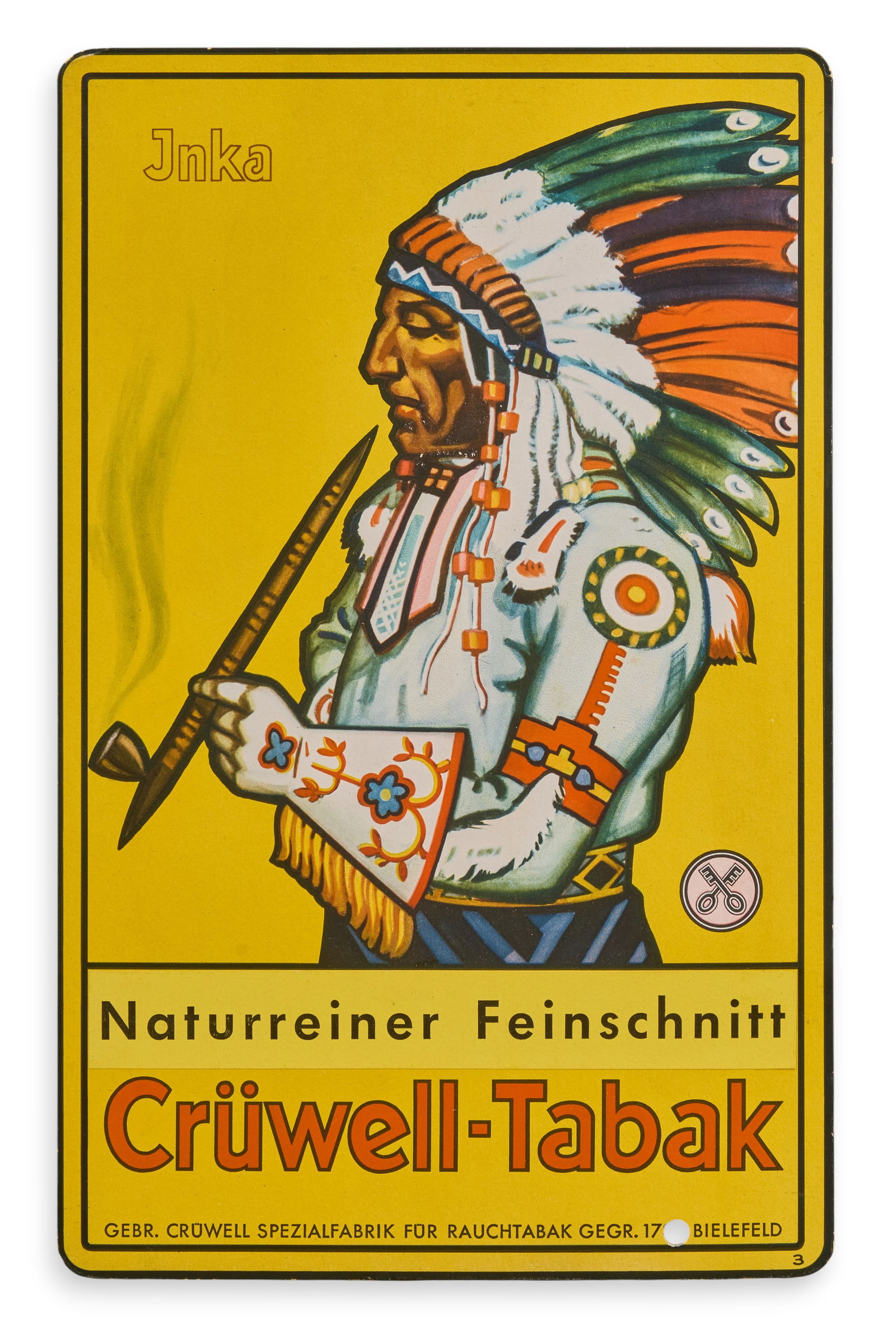 Vintage Cruwell-Tabak Cardboard Display Sign (1 of 3)