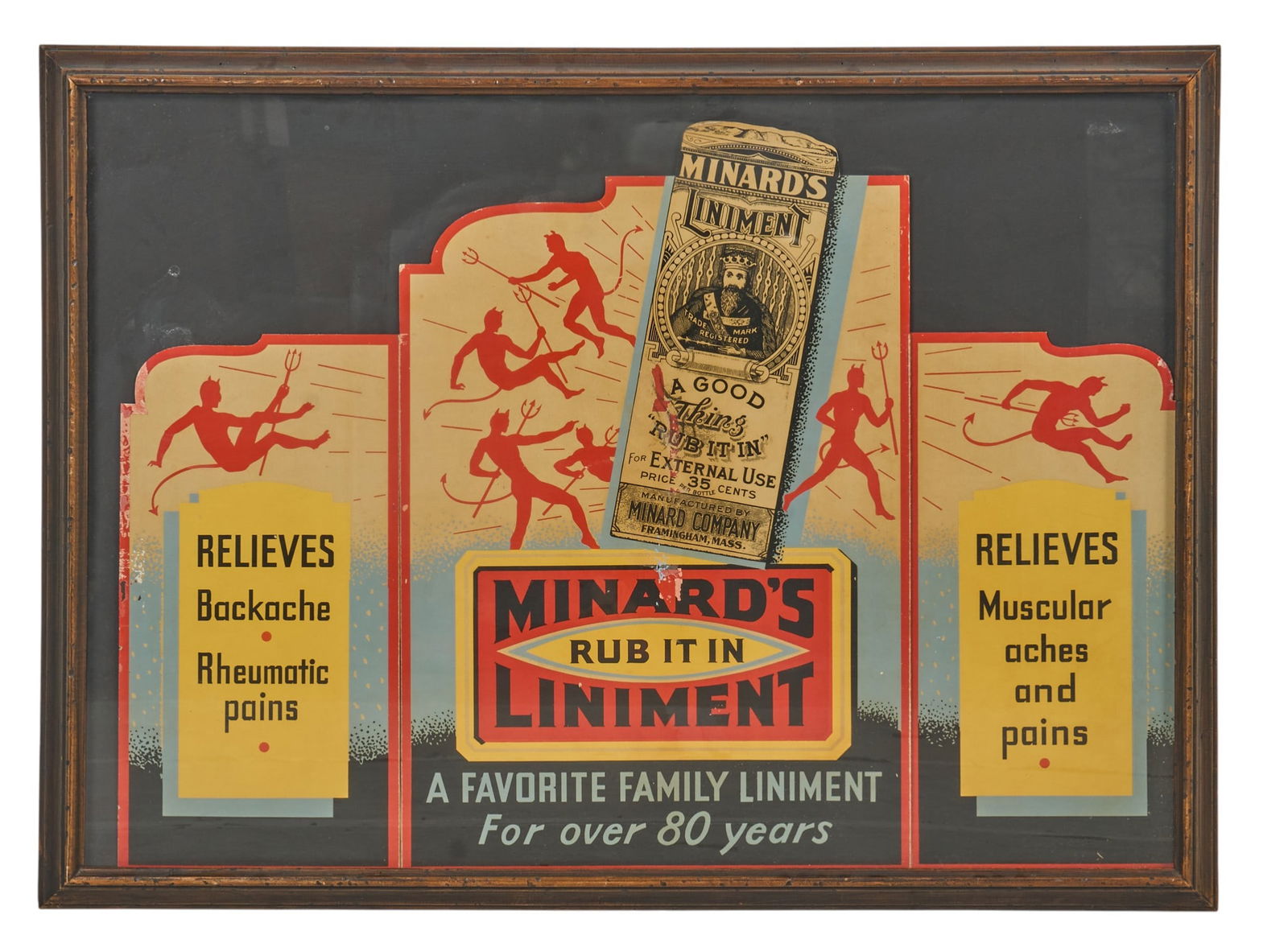 Minard's Liniment Tri-Fold Cardboard Sign (1 of 3)